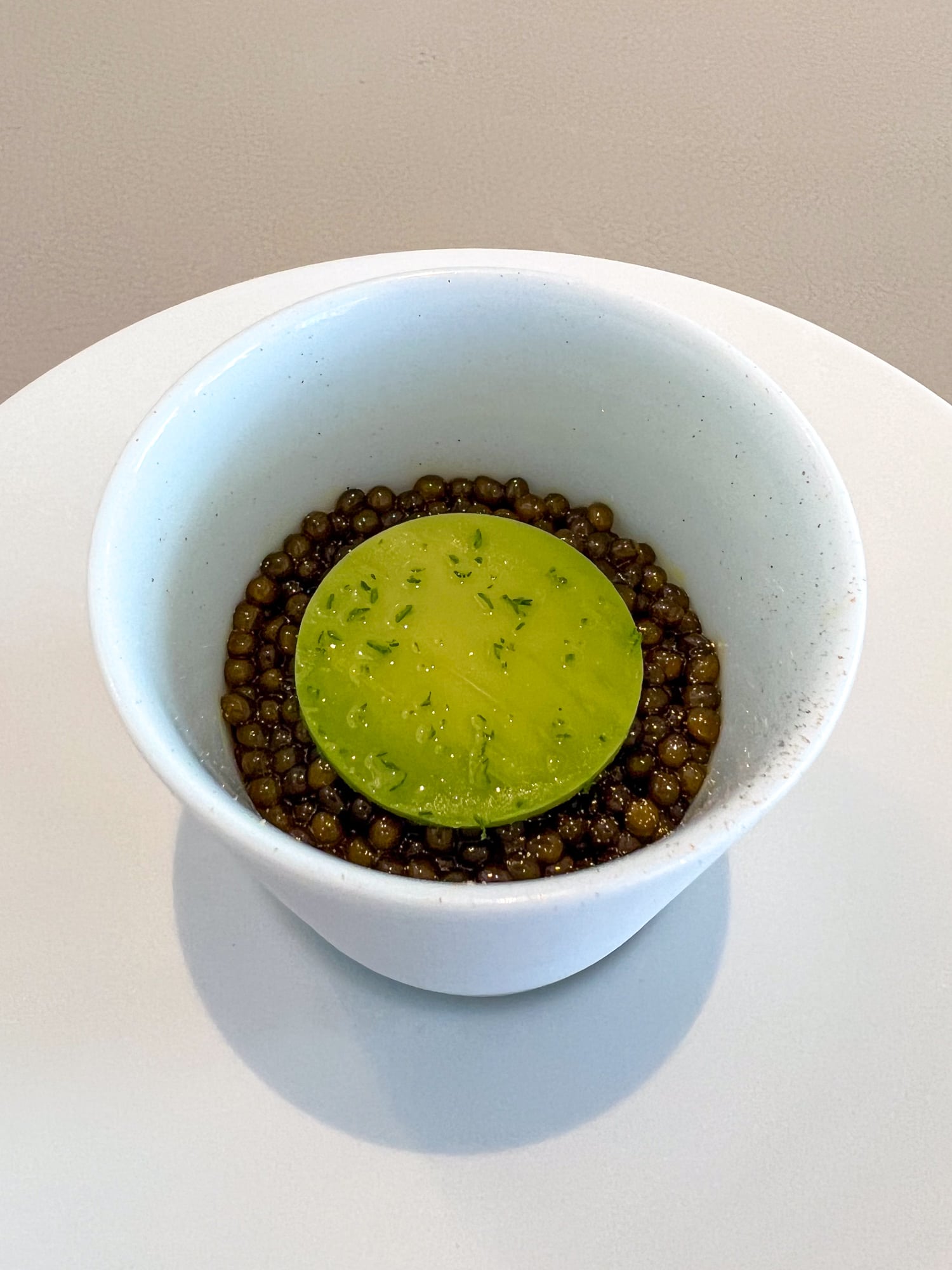 Caviar with avocado