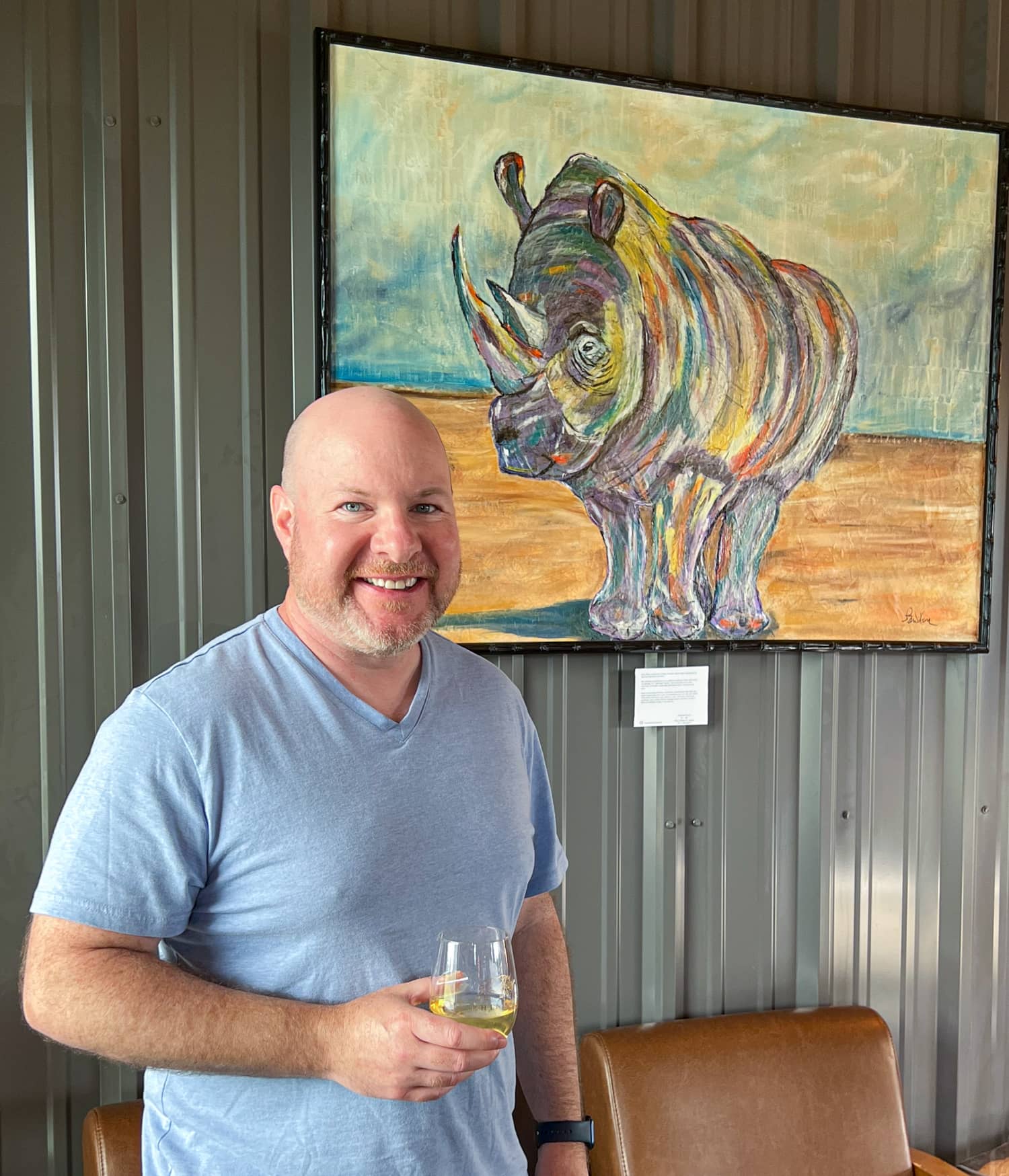 Dave in the Rhinory tasting room