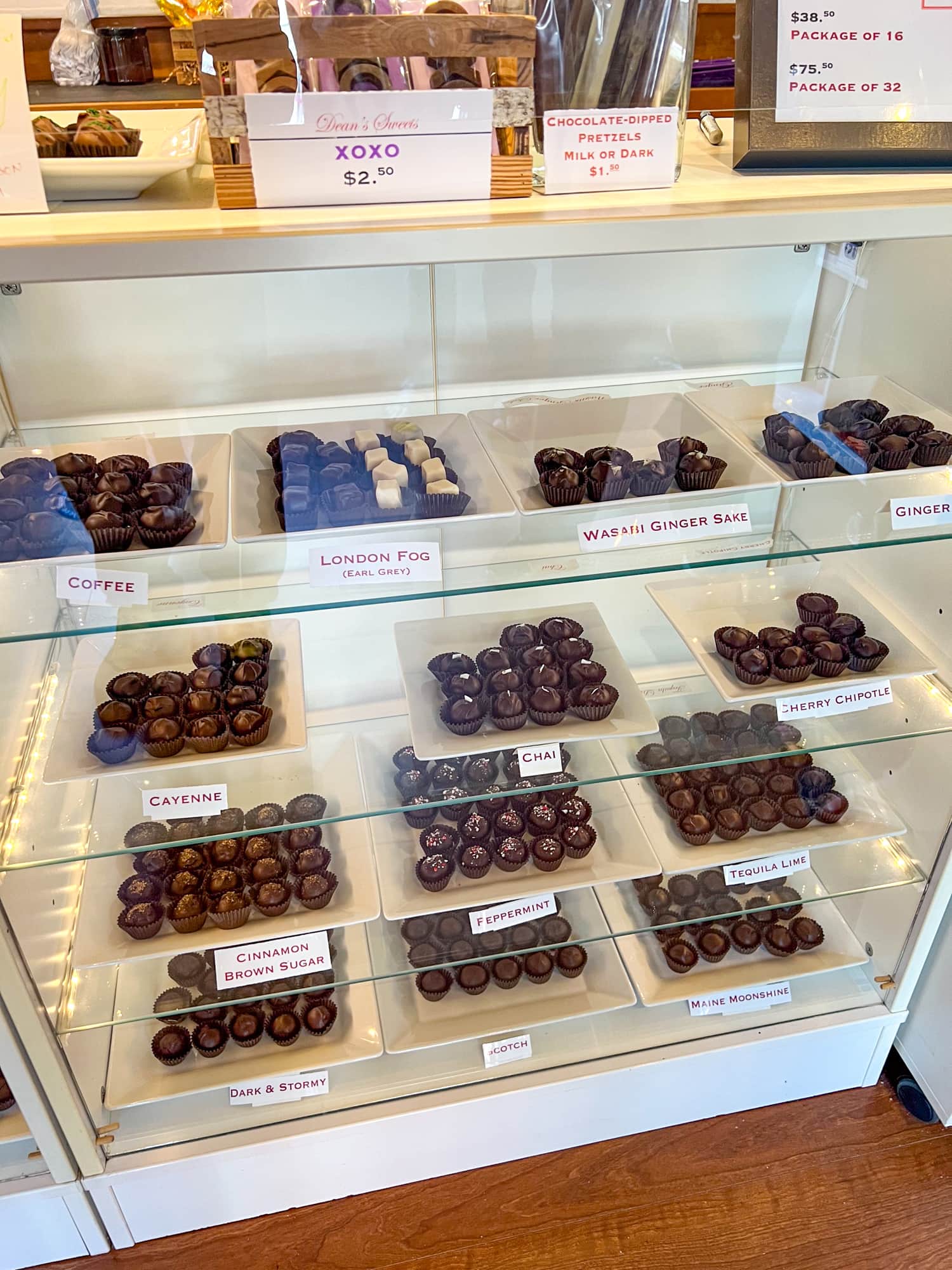 Chocolate truffles at Dean's Sweets, our last stop on a Portland food tour by Maine Day Ventures