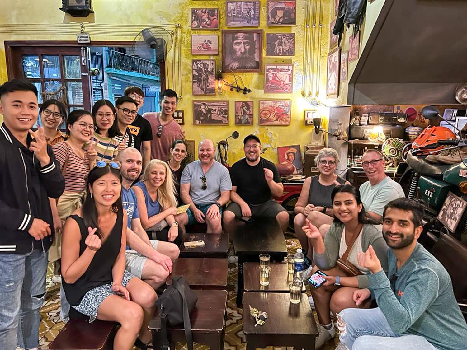 Da Nang food tour group at NAM House