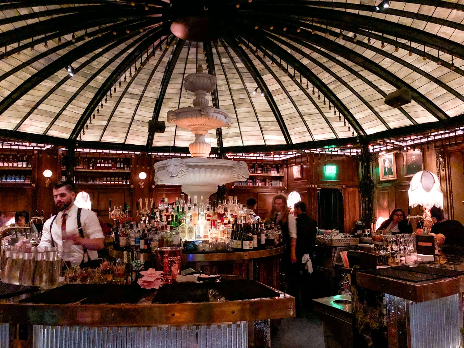 The circular bar at Raised by Wolves, a $3 million speakeasy in San Diego