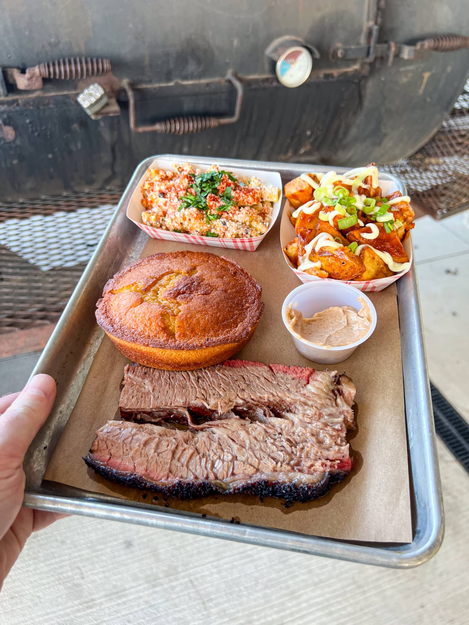 Fatty brisket and sides