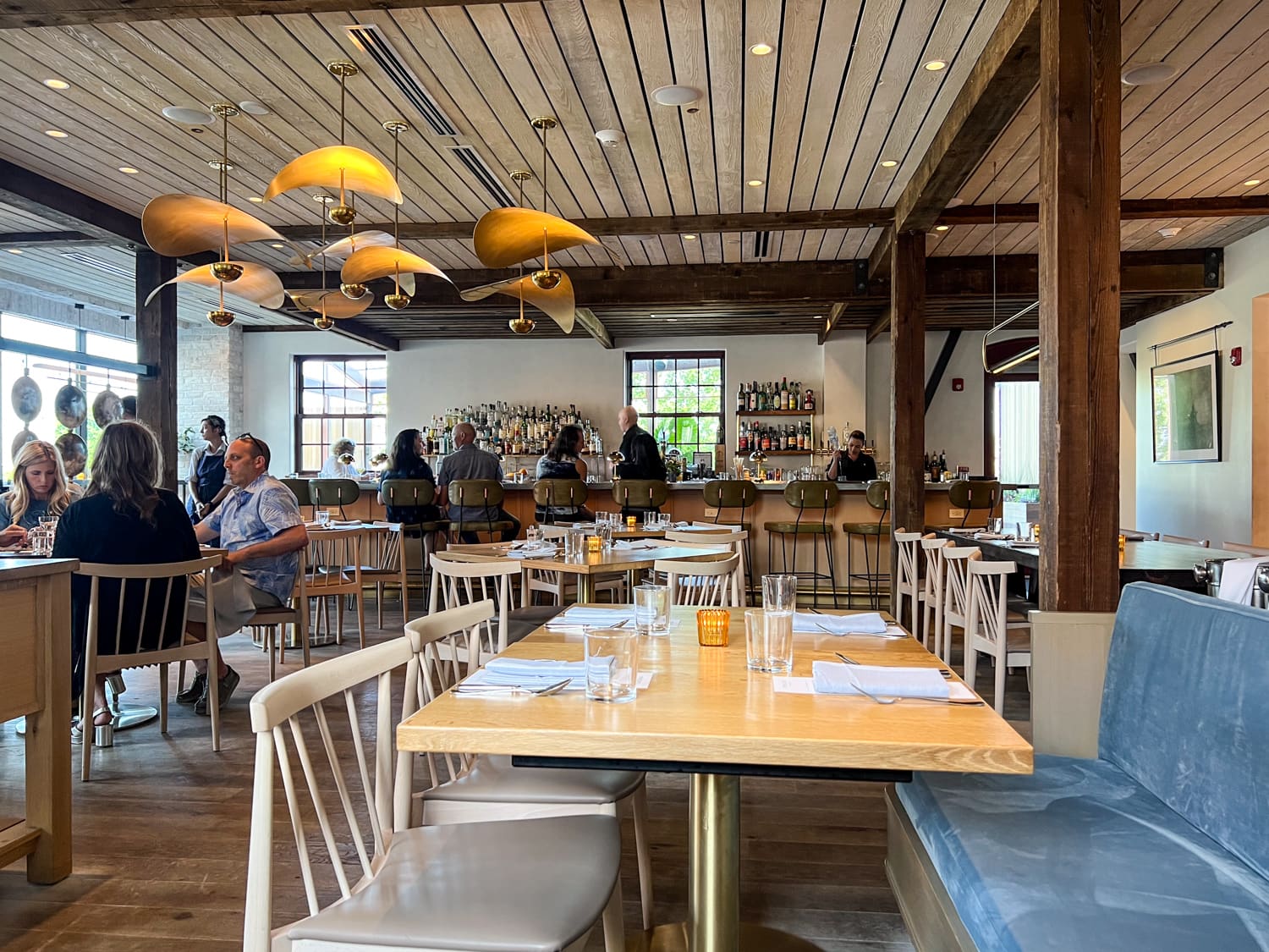 The interior at Twelve restaurant in Portland, Maine