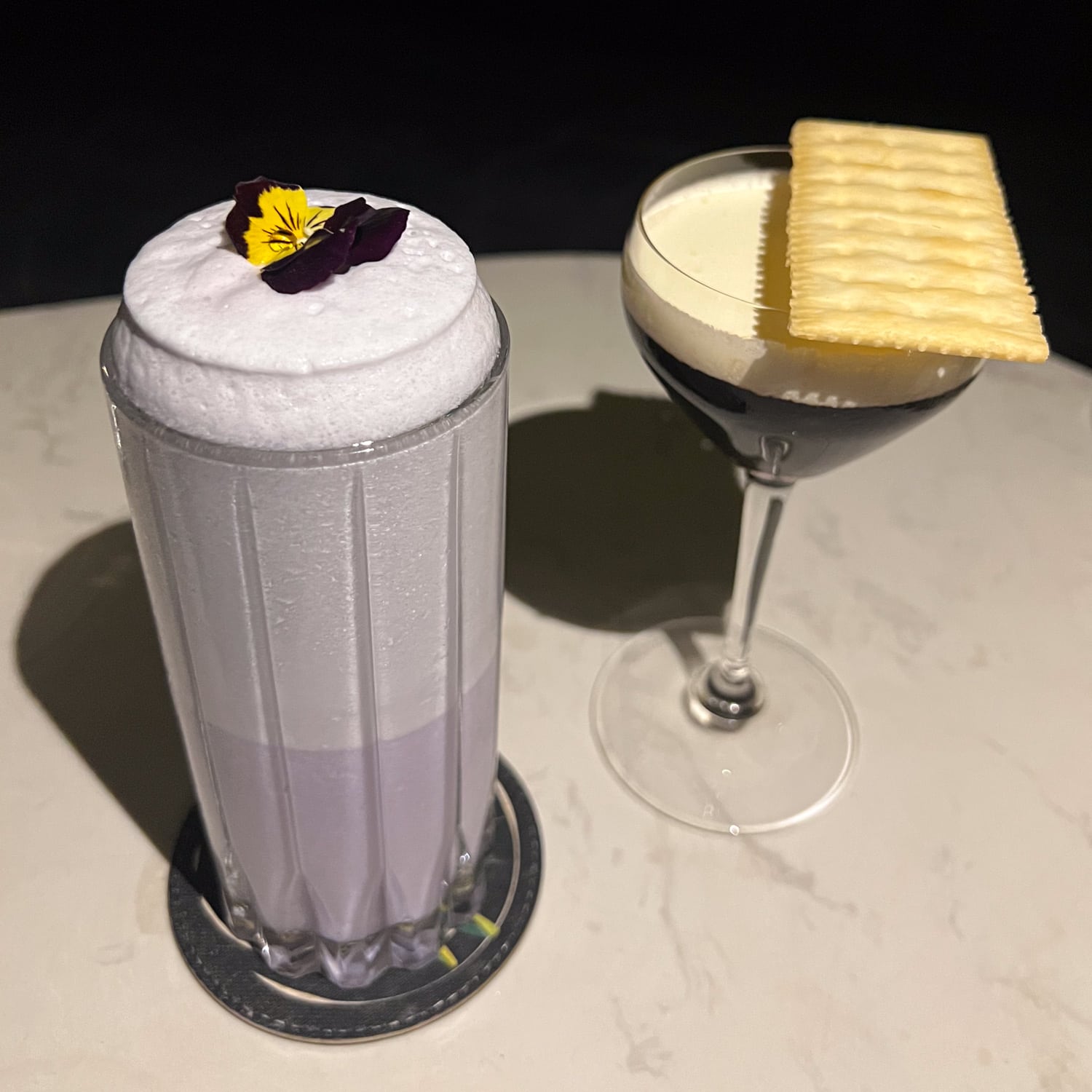 Rabbit's Gin Fizz (left) and 5-Dollar Milkshake