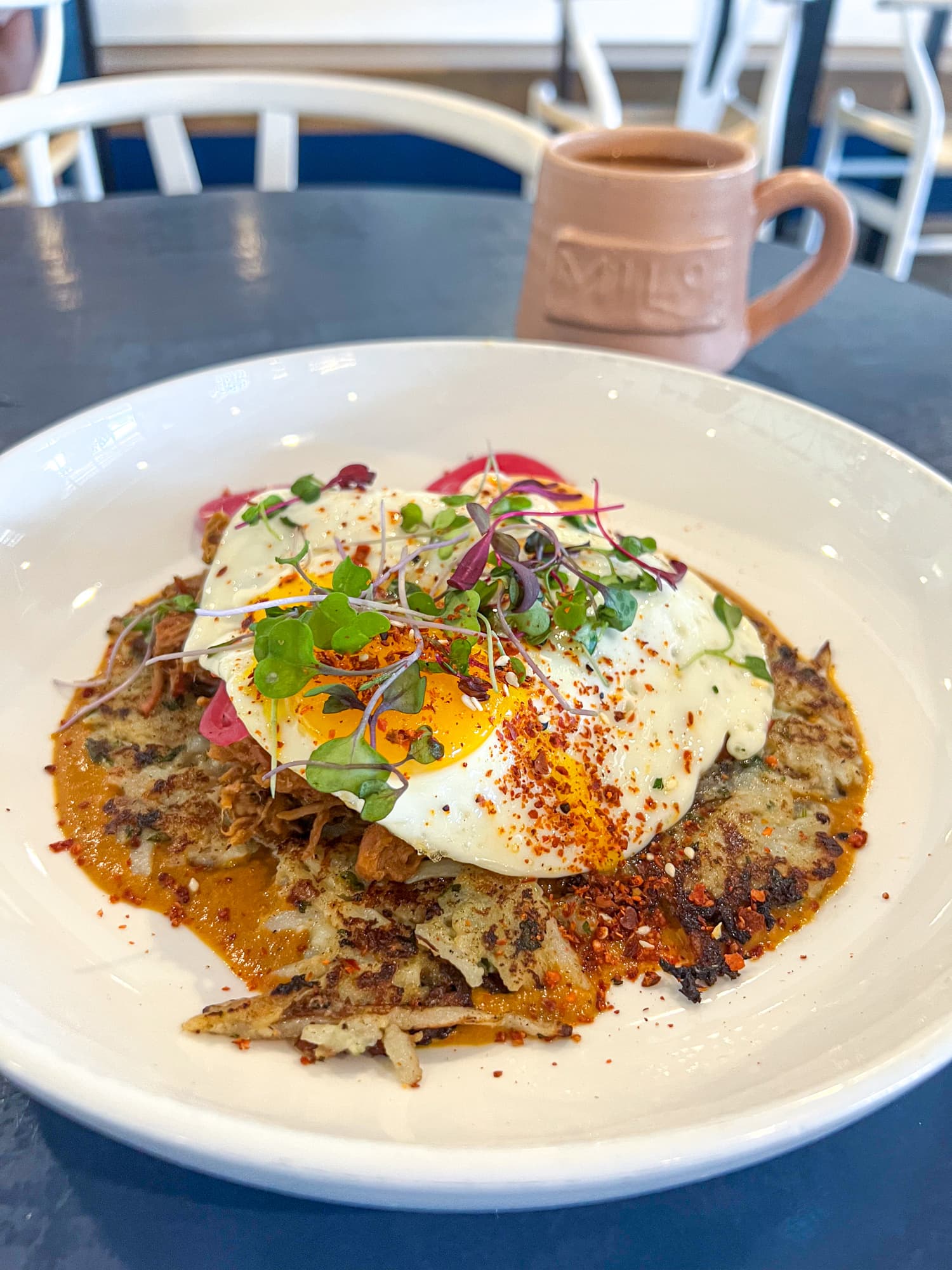 Smoked pork hash at Milo, one of the best restaurants in Waco, TX