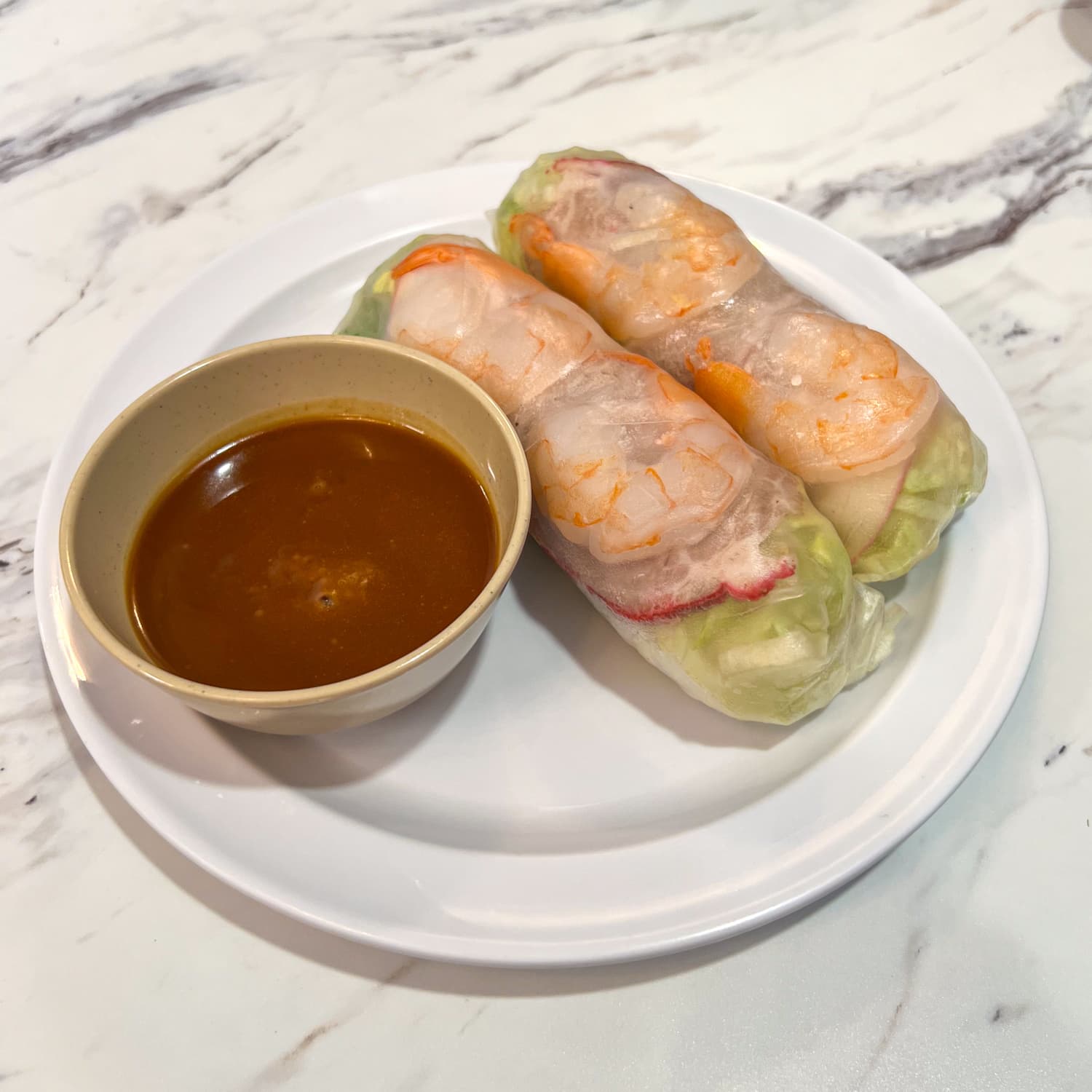 Spring rolls with shrimp are a popular Vietnamese food