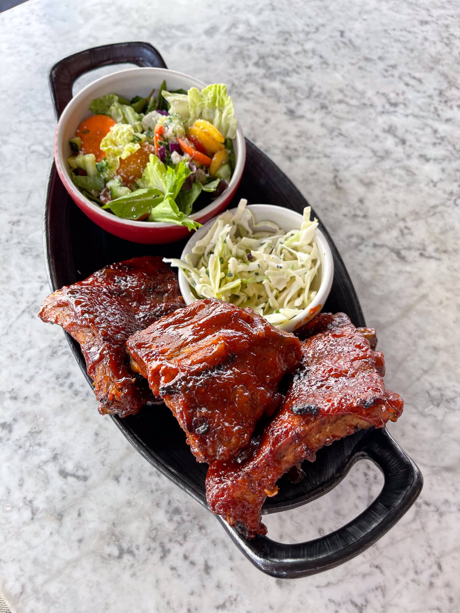 36-hour pork ribs at Culinary Dropout, one of many great restaurants at The Domain in Austin