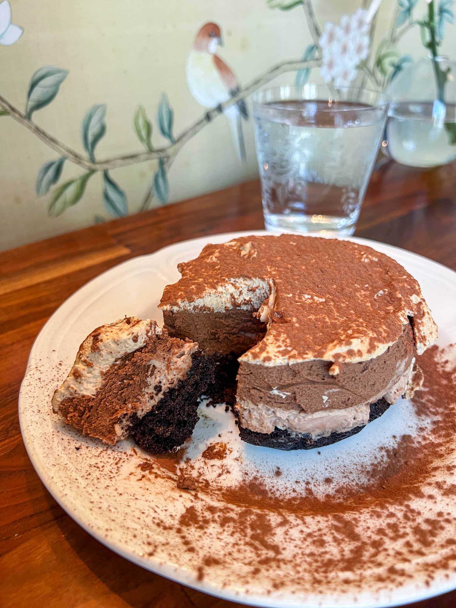 Chocolate mousse pie at Restaurant Claudine