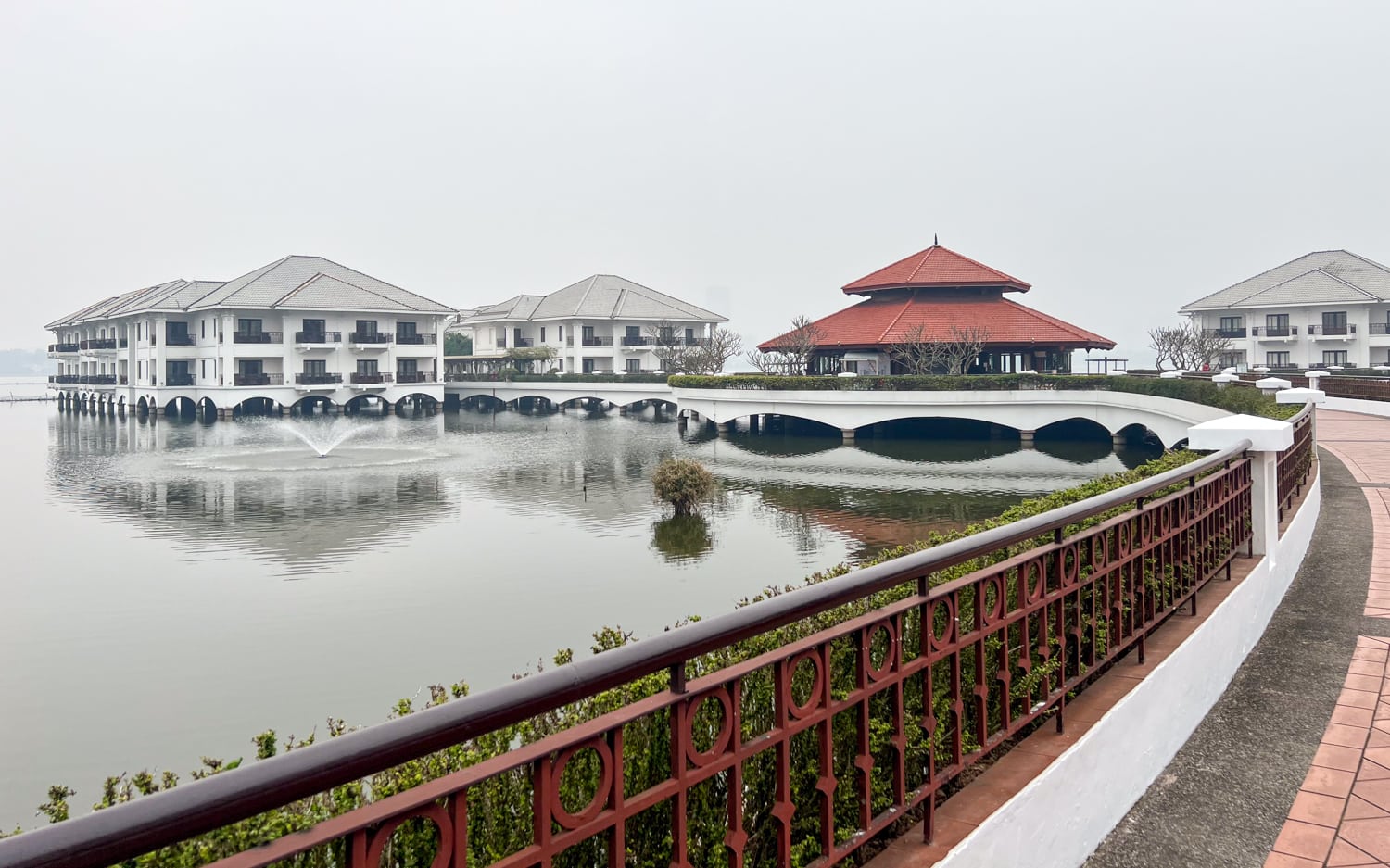 View toward Sunset Bar at the InterContinental Hanoi Westlake hotel