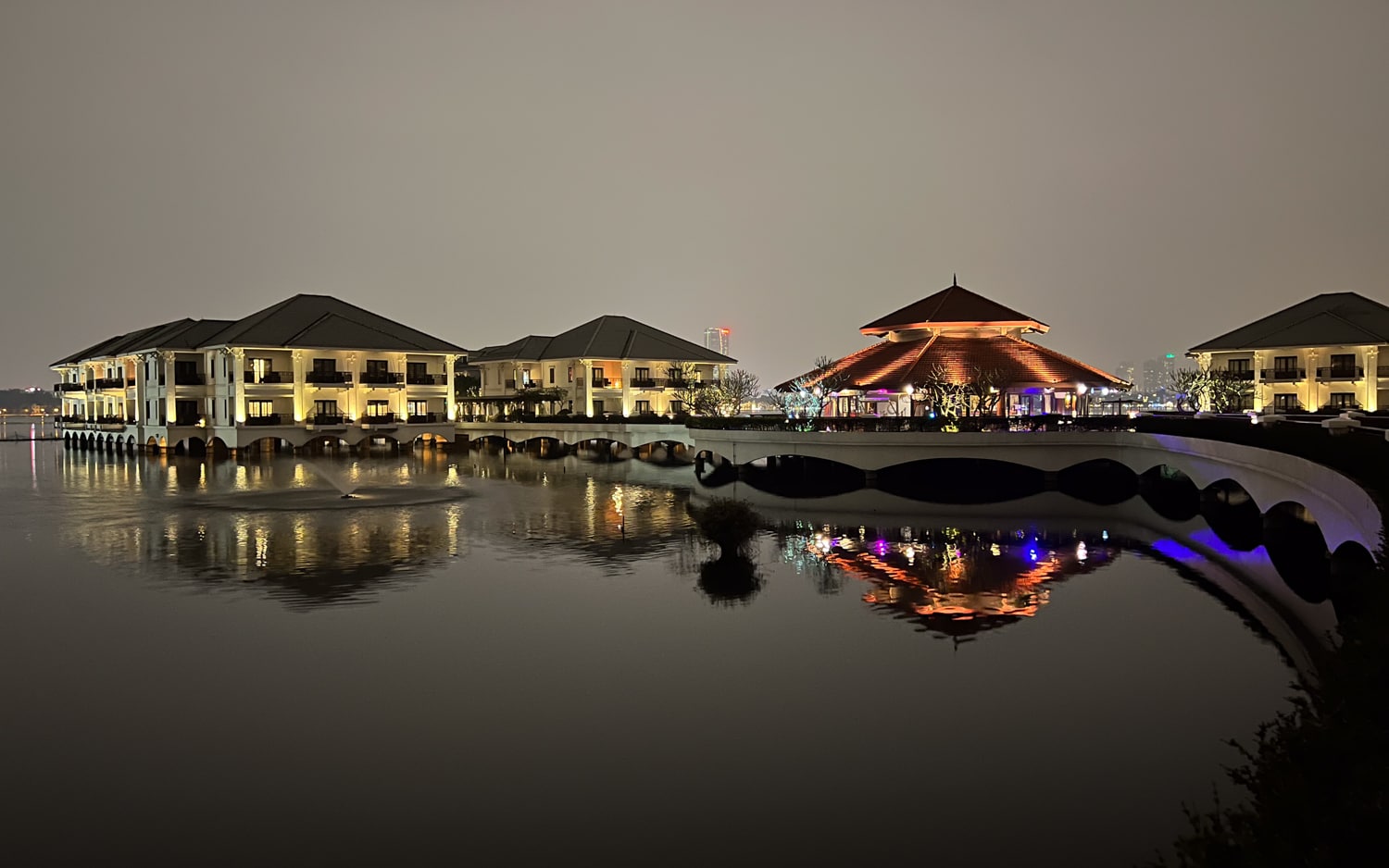 InterContinental Hanoi Westlake at night