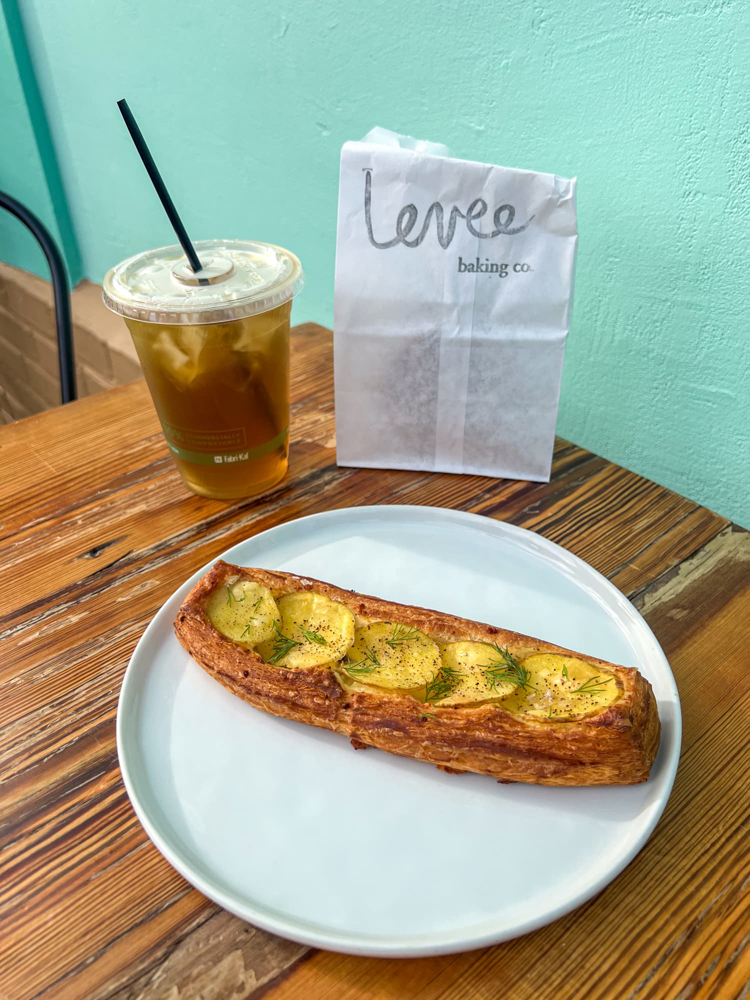 Potato dill garlic croissant at Levee Baking Co.