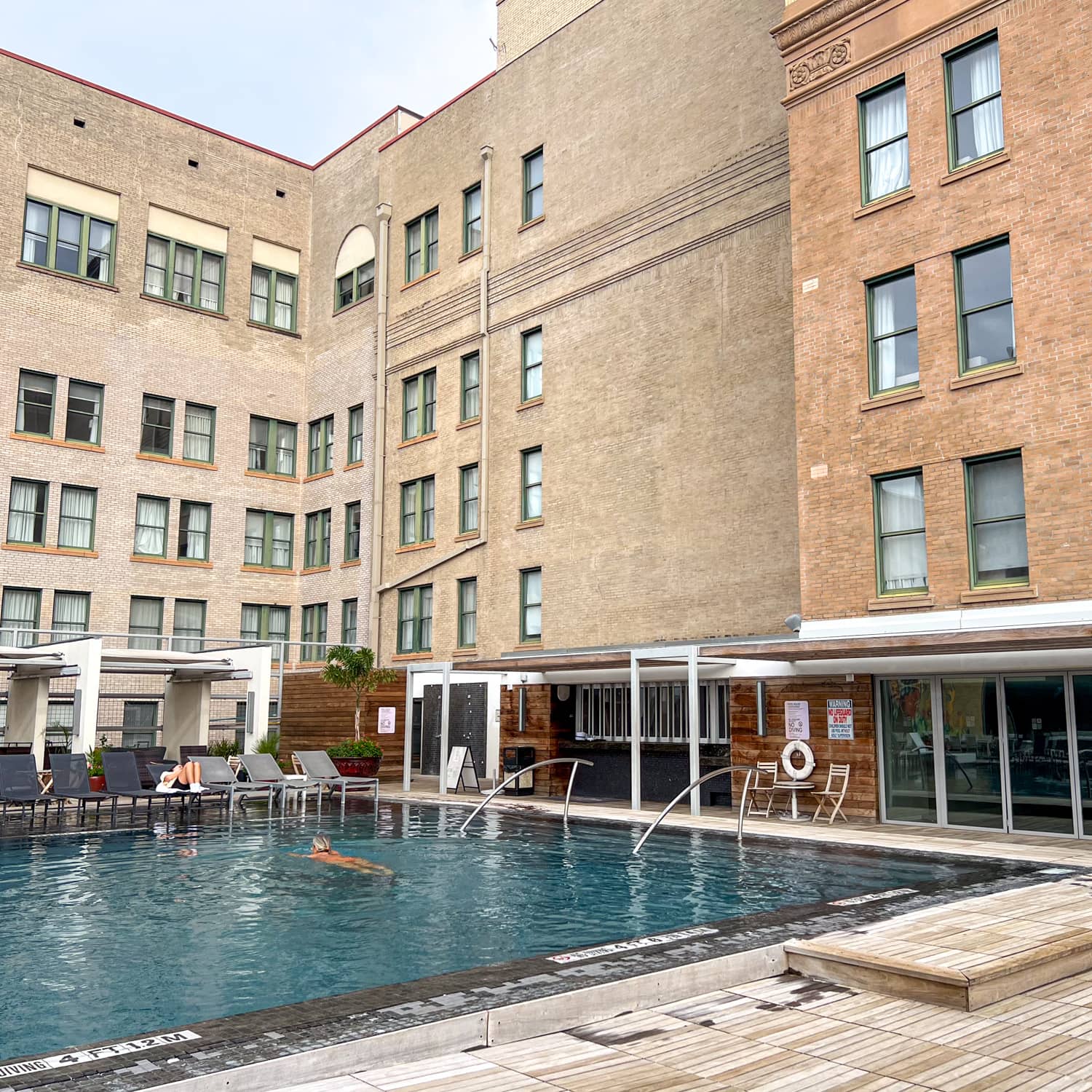 Rooftop pool at the The St. Anthony Hotel