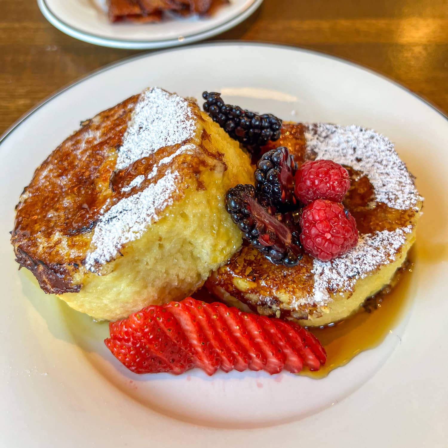 French toast with mixed berries at Supper in Hotel Emma.