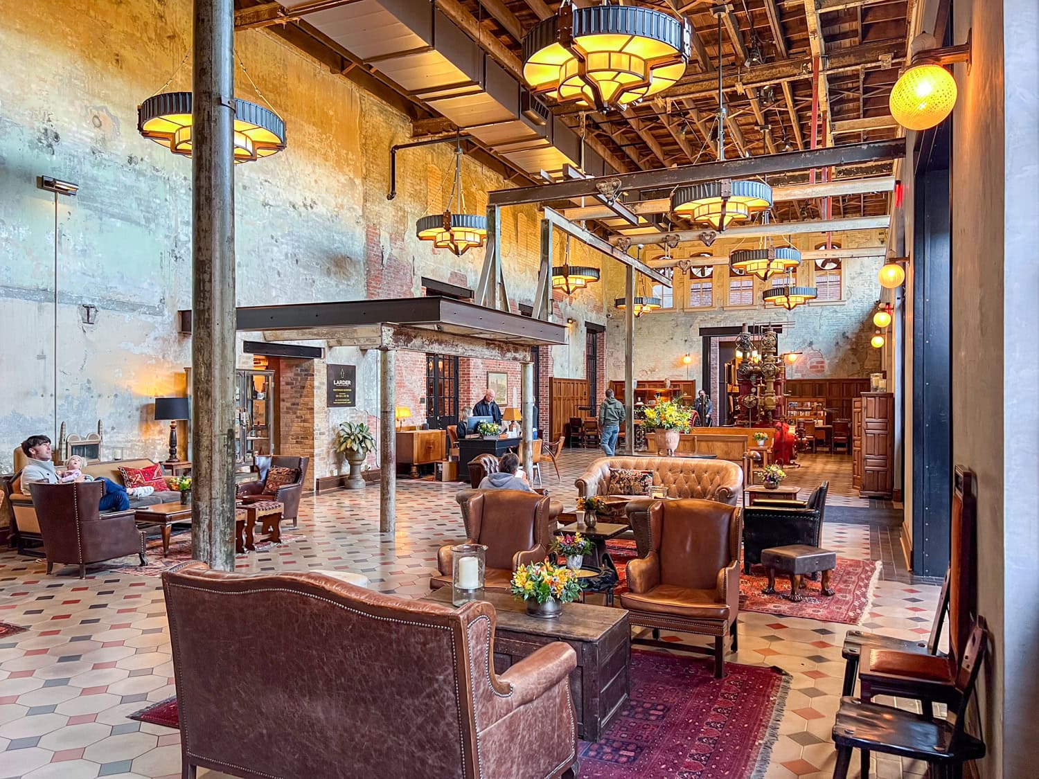 The lobby at Hotel Emma.