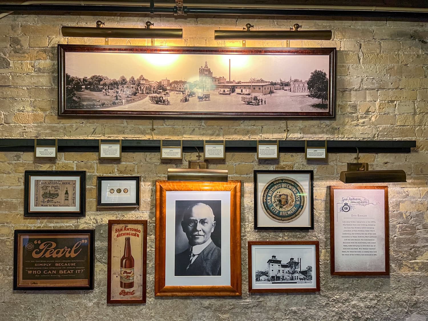 Photos of Otto Koehler, founder of Pearl brewery.