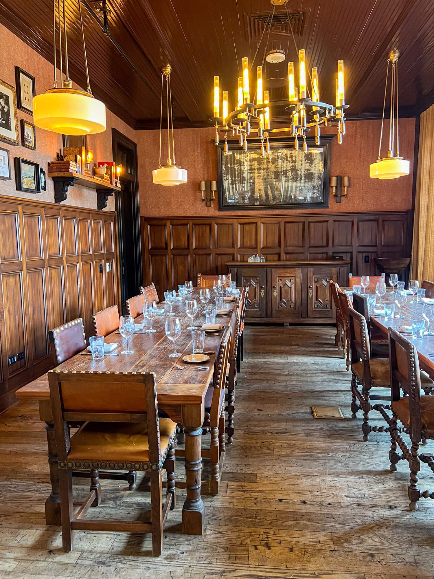 The Swiggle Key dining room at Supper in the Hotel Emma.
