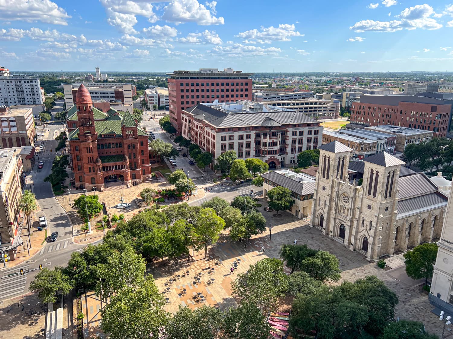 View from 1 Watson rooftop bar at the AC Hotel San Antonio Riverwalk.