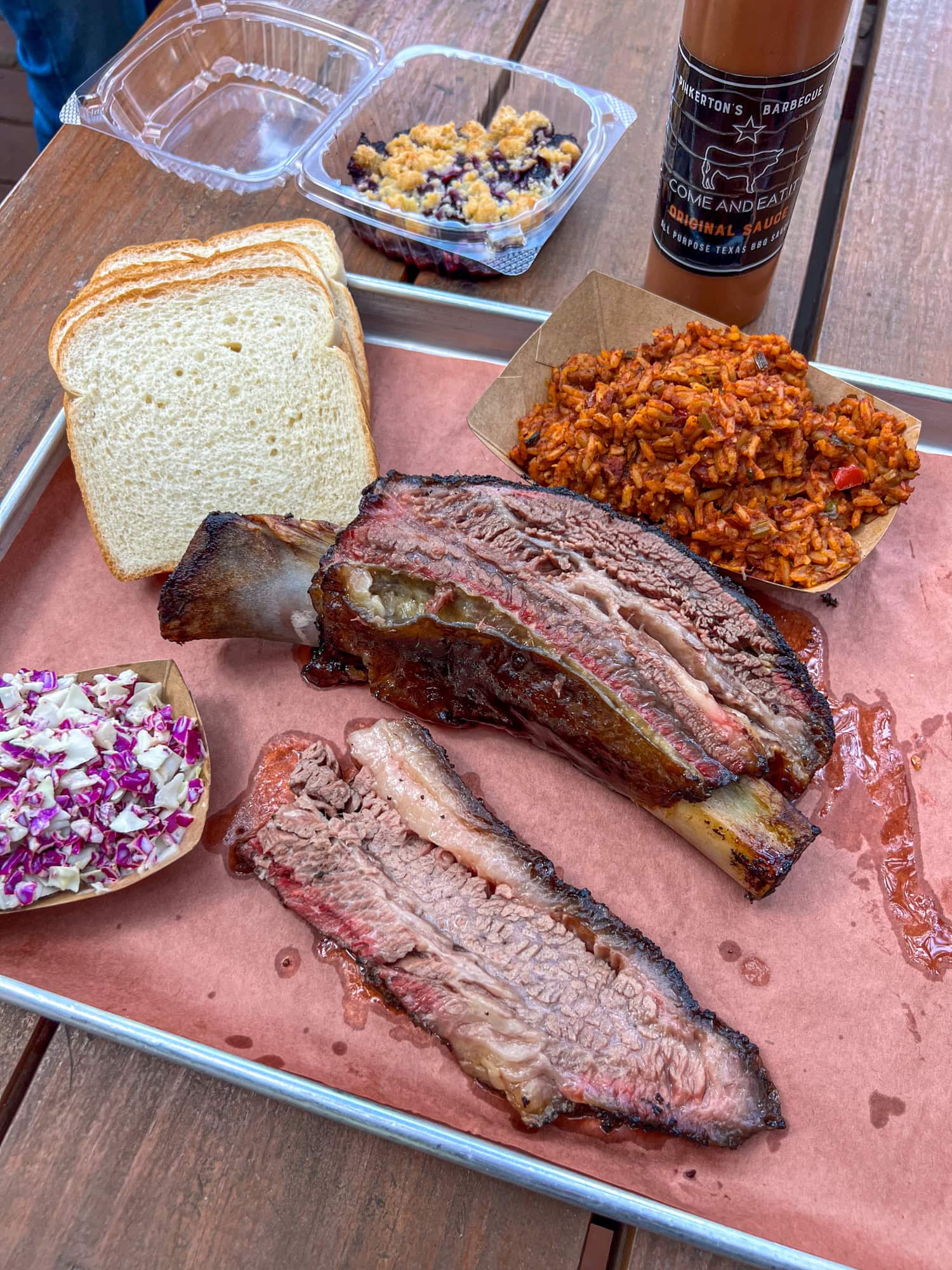 Pinkerton's beef rib and fatty brisket.