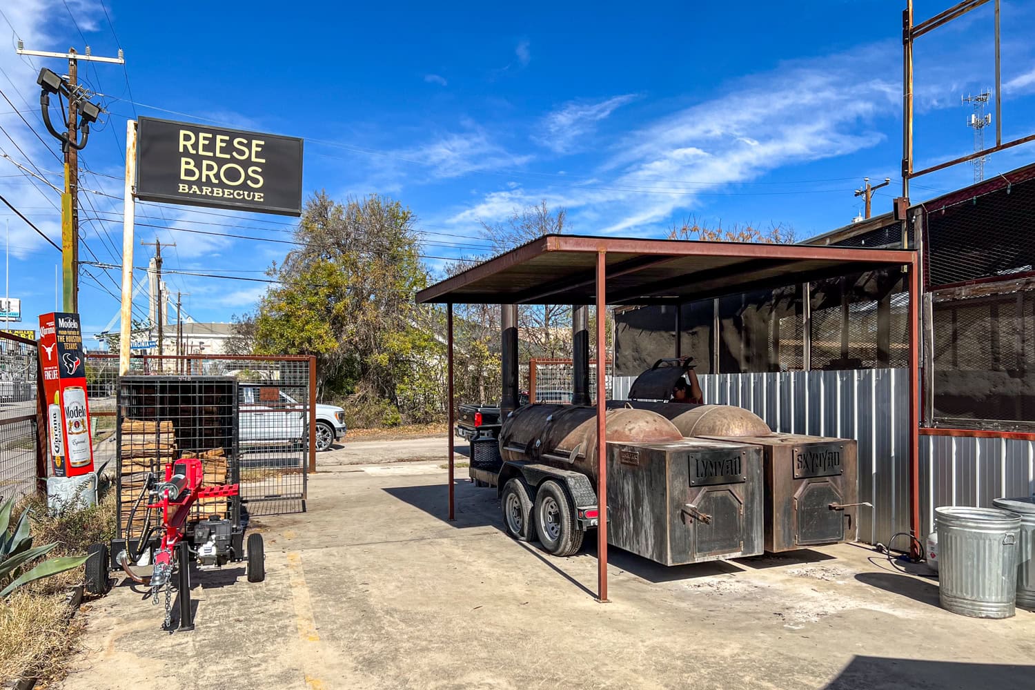 Smokers at Reese Bros Barbecue.