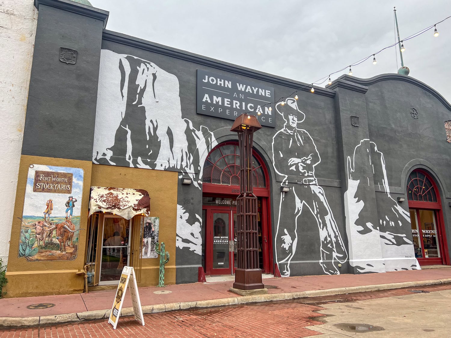 Entrance to John Wayne: An American Experience at the Fort Worth Stockyards.