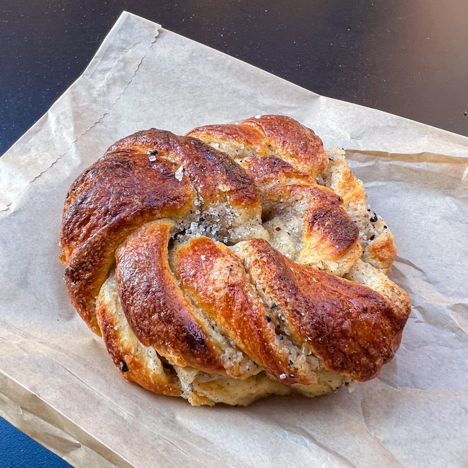Cardamom bun at Smør Bakery.