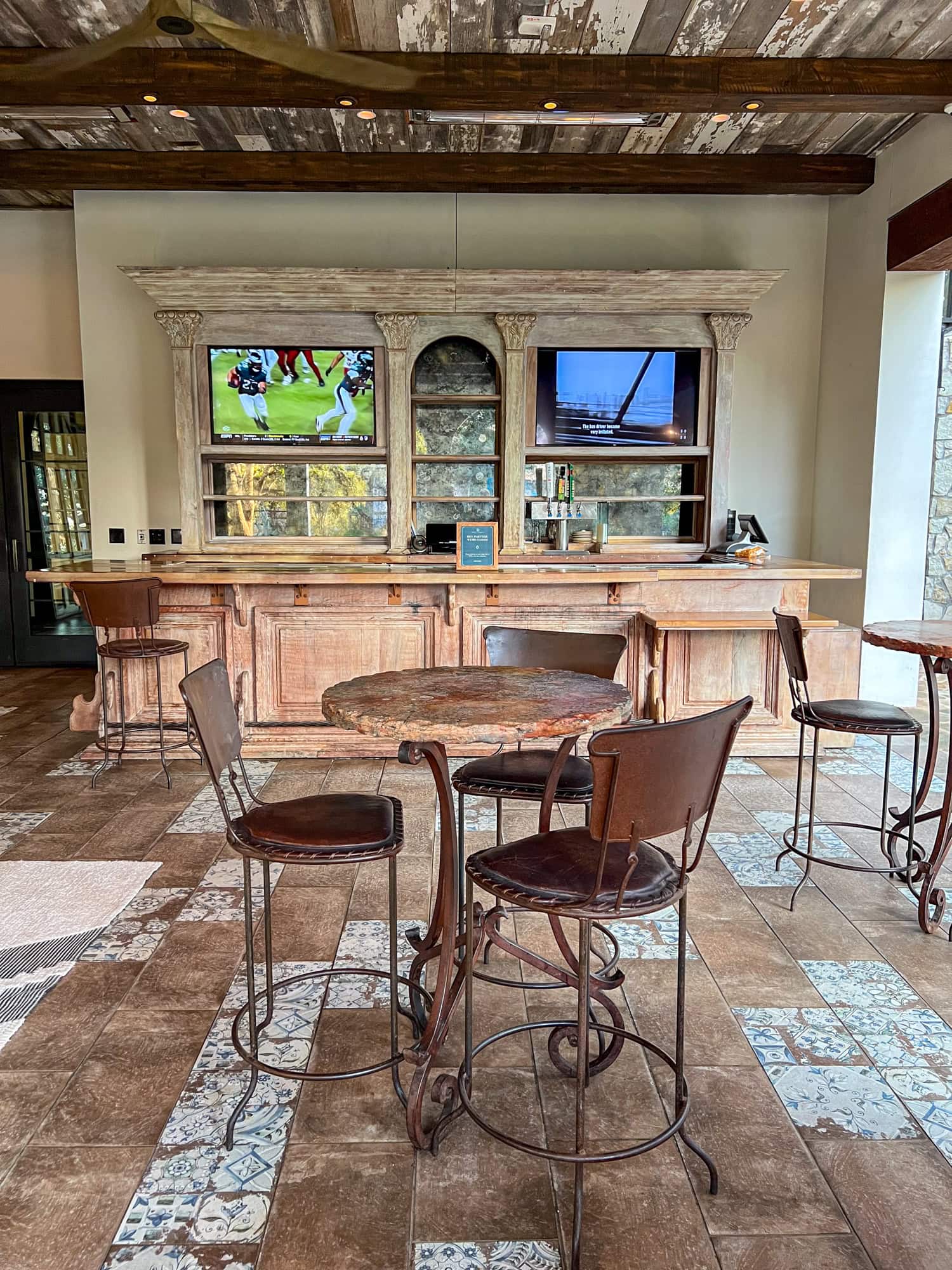 The Veranda Bar in the morning, before it's open for business.
