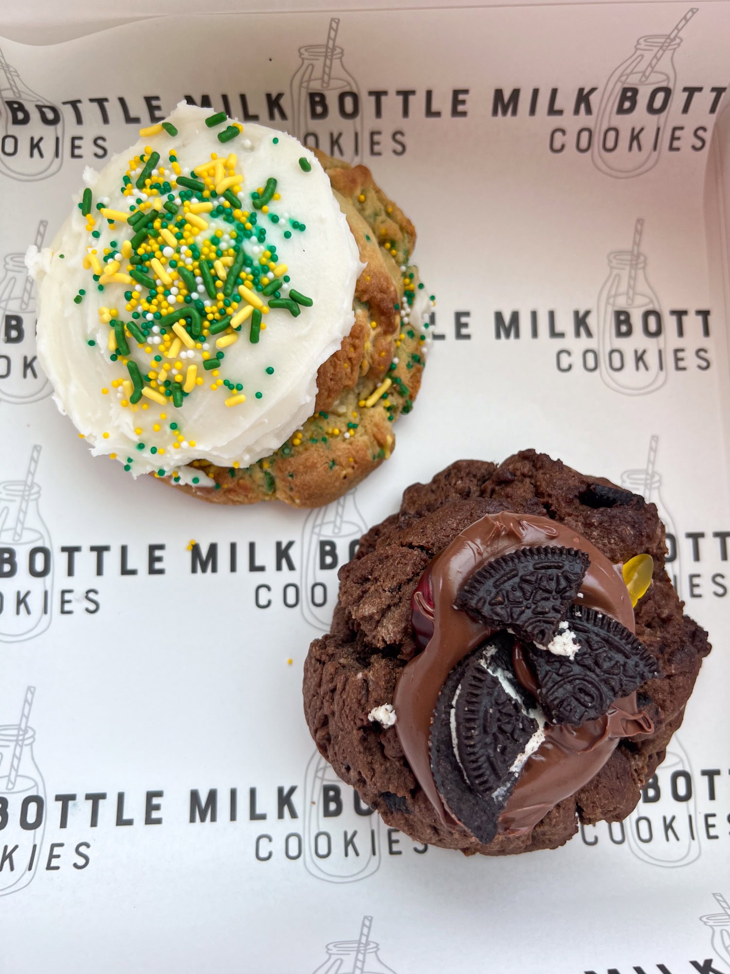 Marigold and Dirt Box cookies from Milk Bottle Cookies.