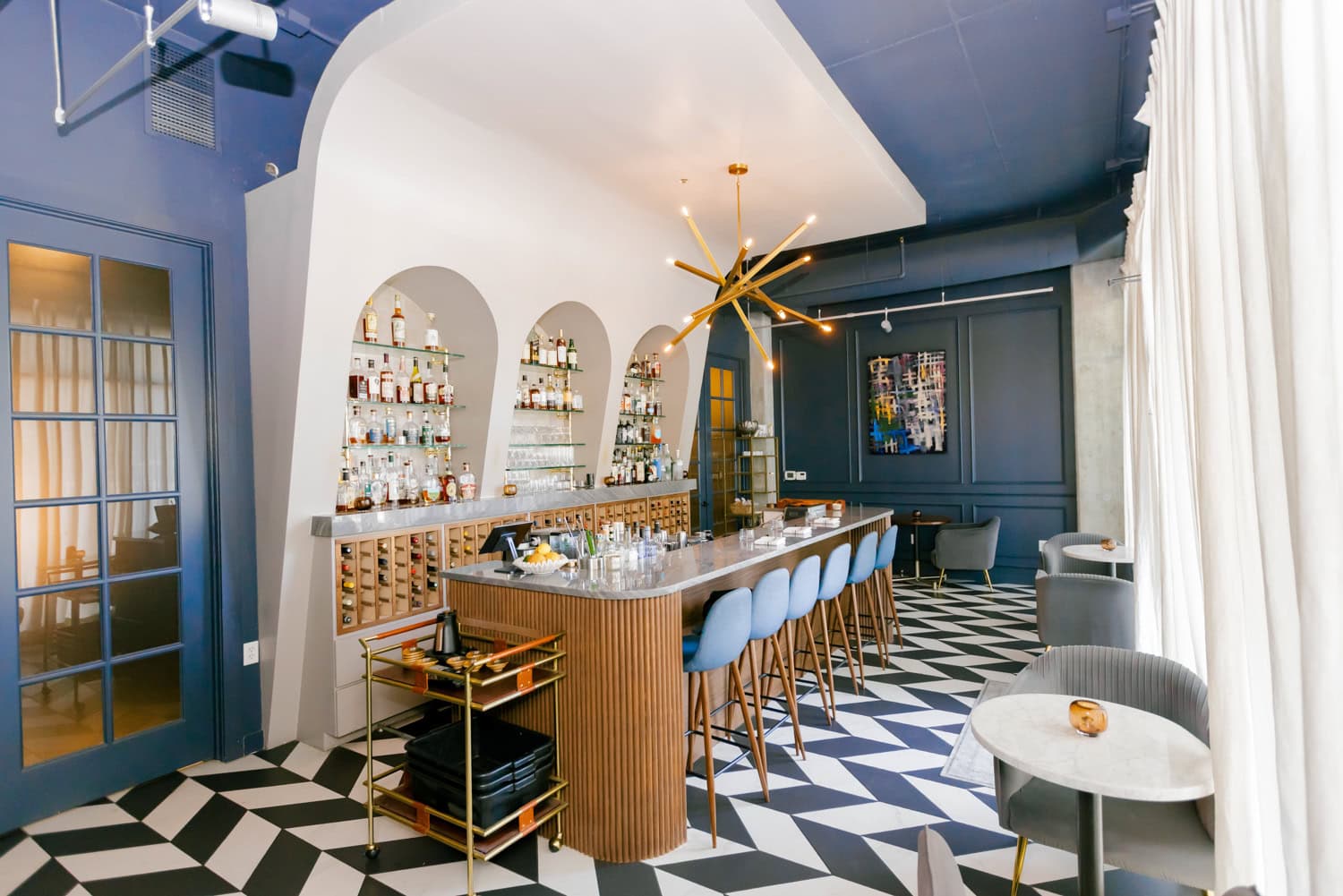 The bar is the first thing guests see entering Pasta Bar in Austin (credit: Sarah Block Photography).