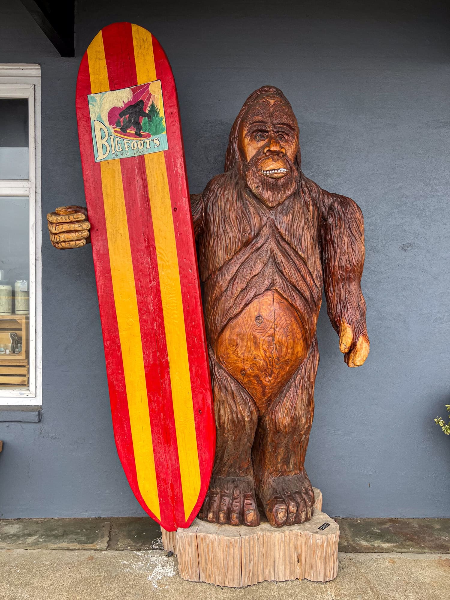 Outside Bigfoot's Beach House in Depoe Bay during my Oregon Coast road trip.