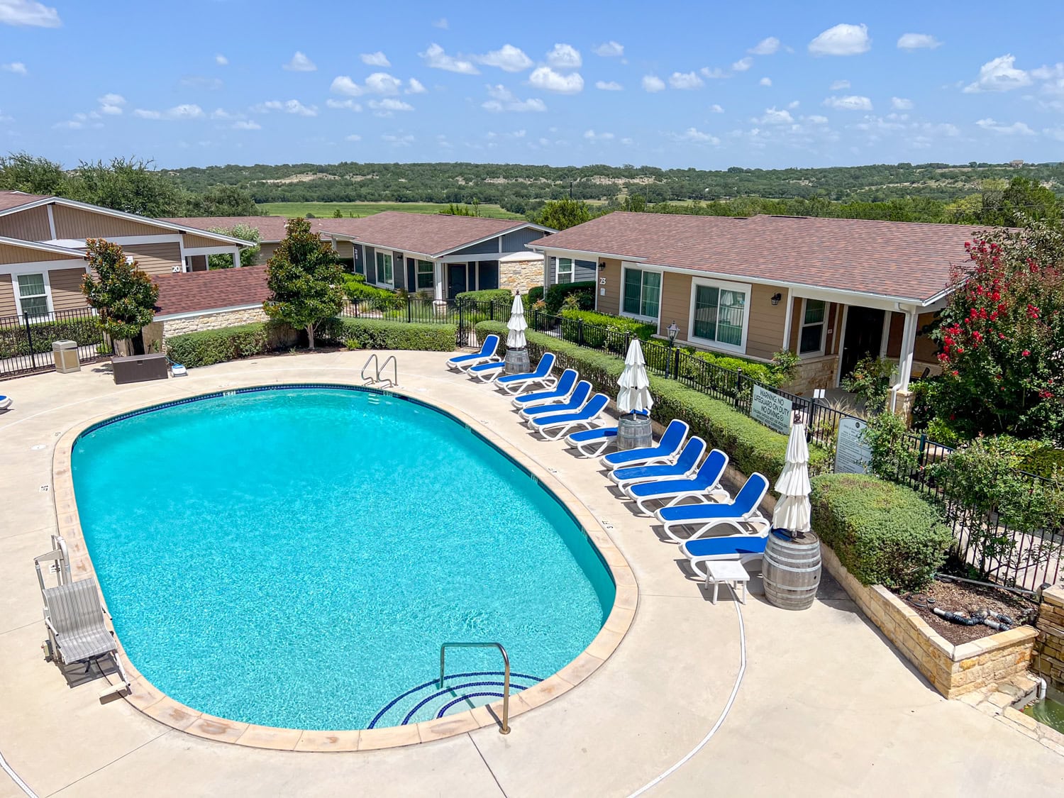 The pool at Carter Creek Winery Resort & Spa in the Texas Hill Country.
