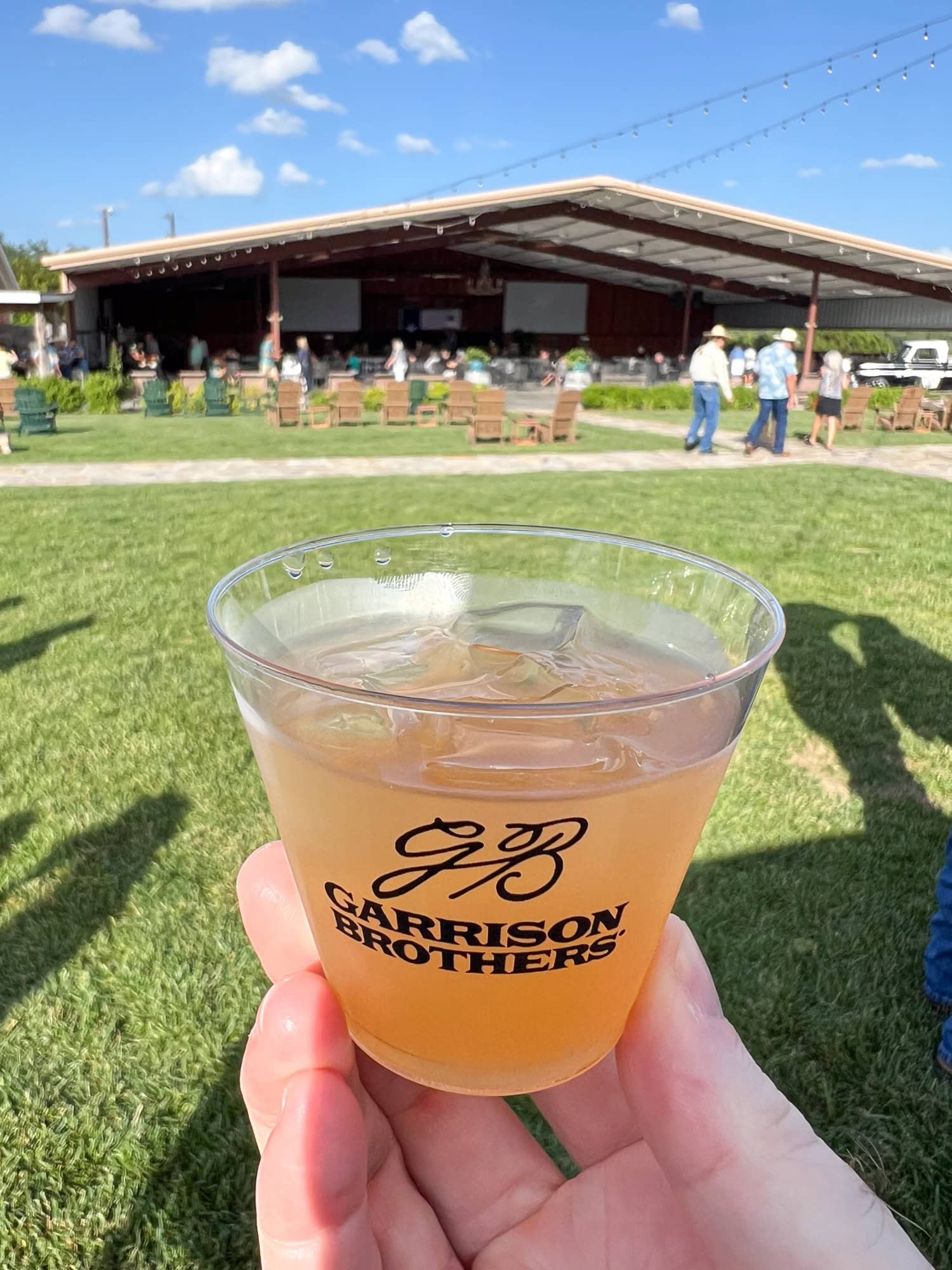 A peach-flavored cocktail by Garrison Brothers distillery.