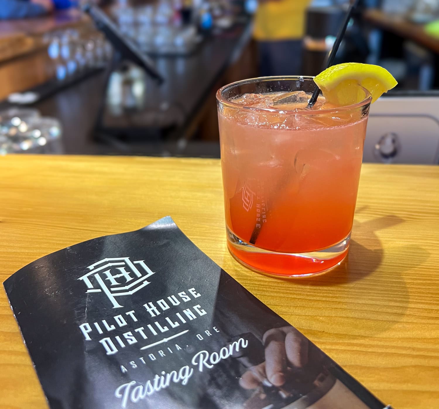 Gin cocktail at Pilot House Distilling's tasting room in Cannon Beach.