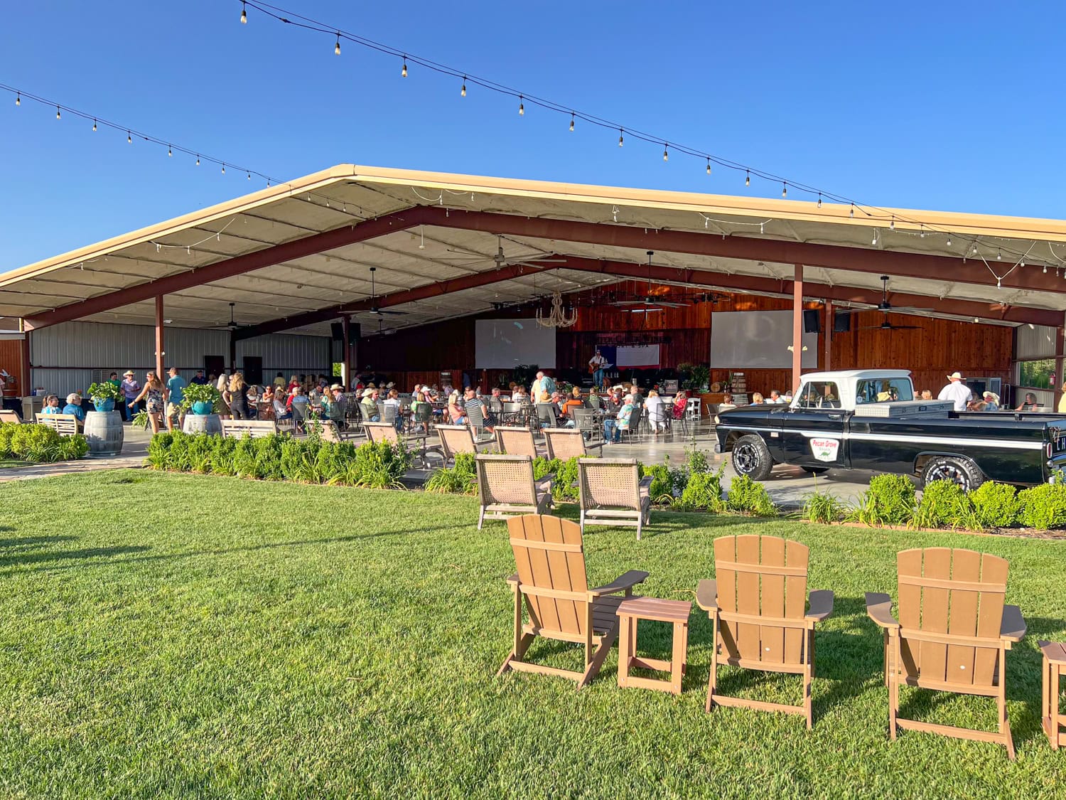 Pavilion with live music.