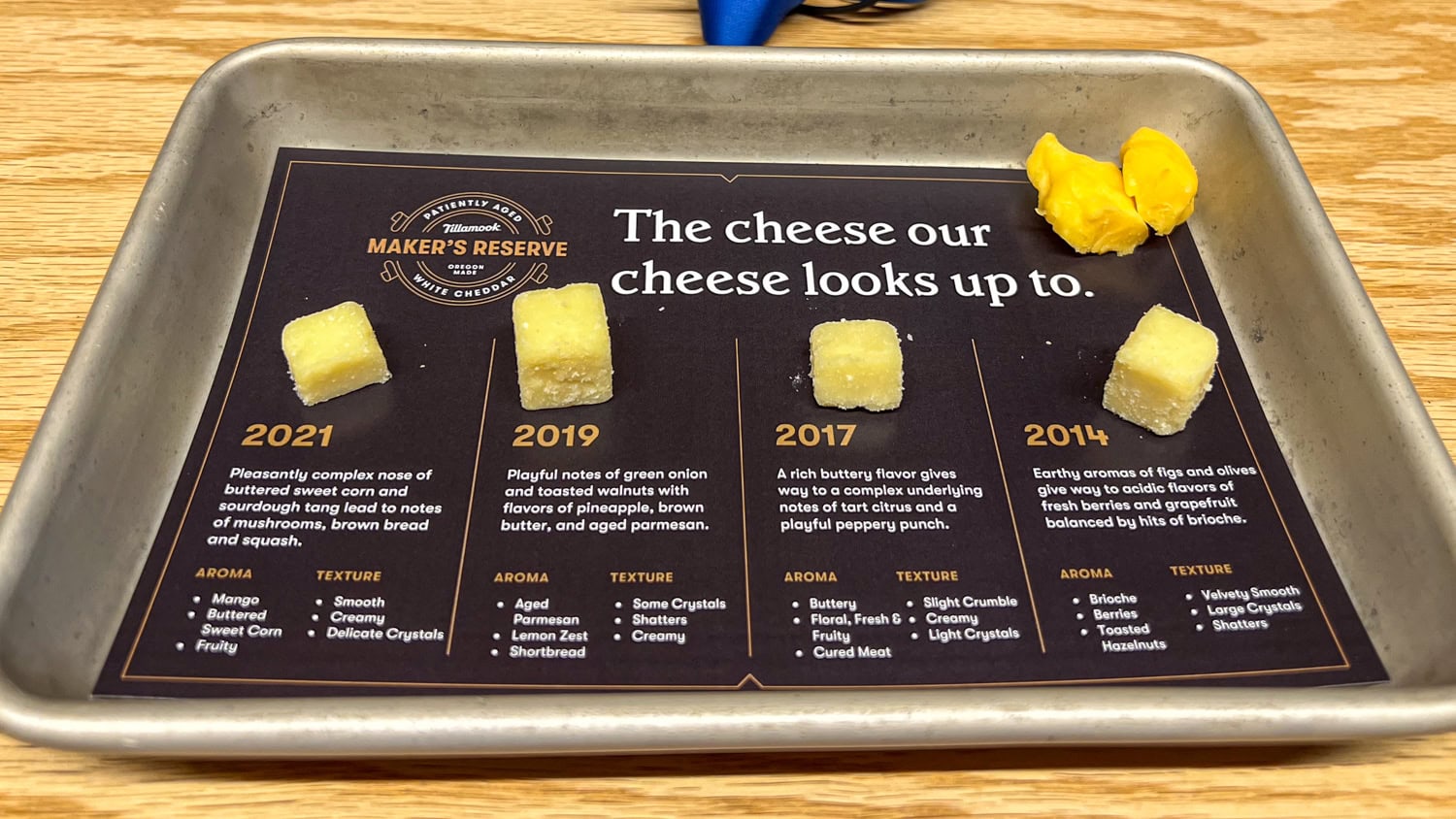 Tillamook Maker's Reserve cheeses.