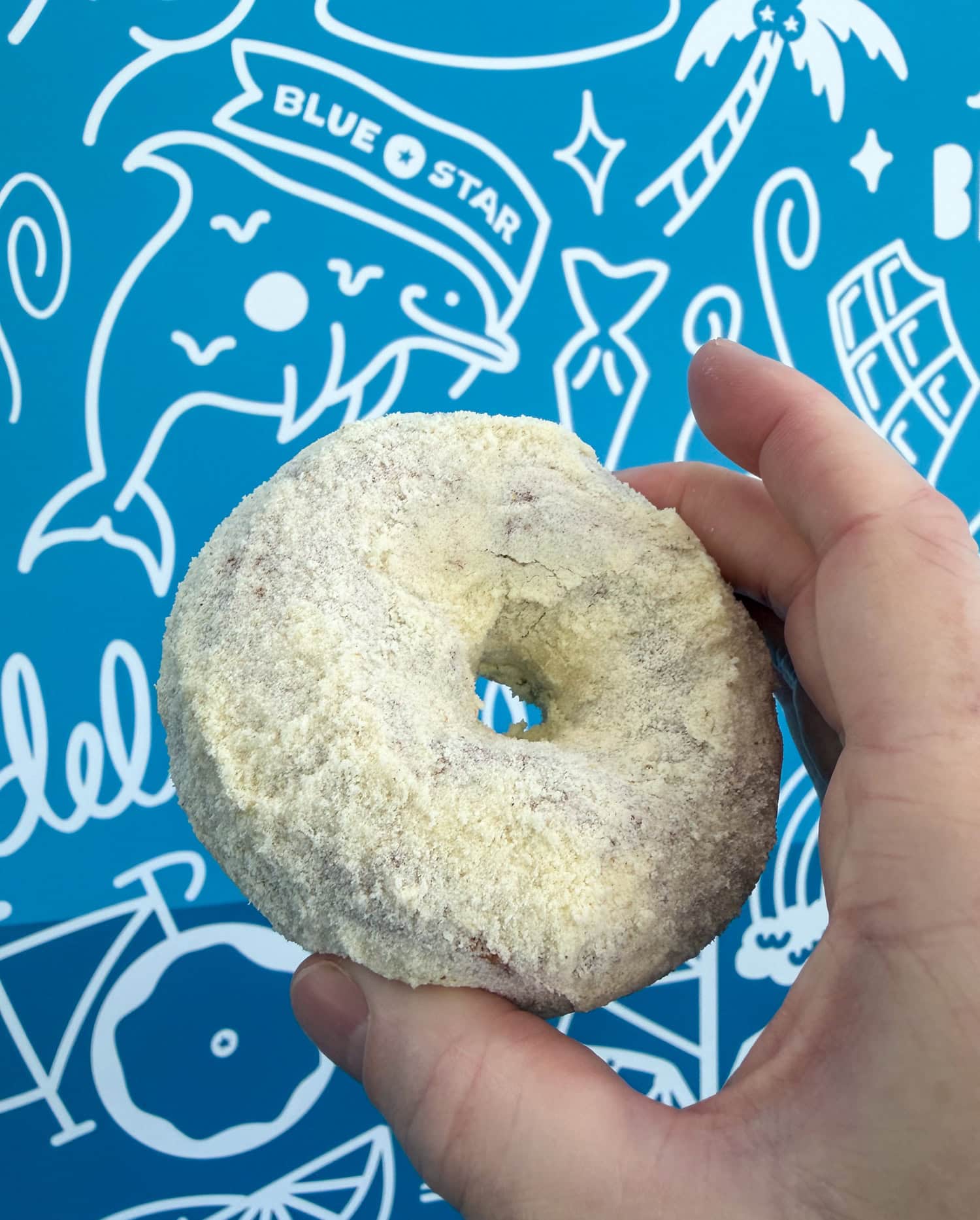 Orange olive oil donut from Blue Star Donuts.