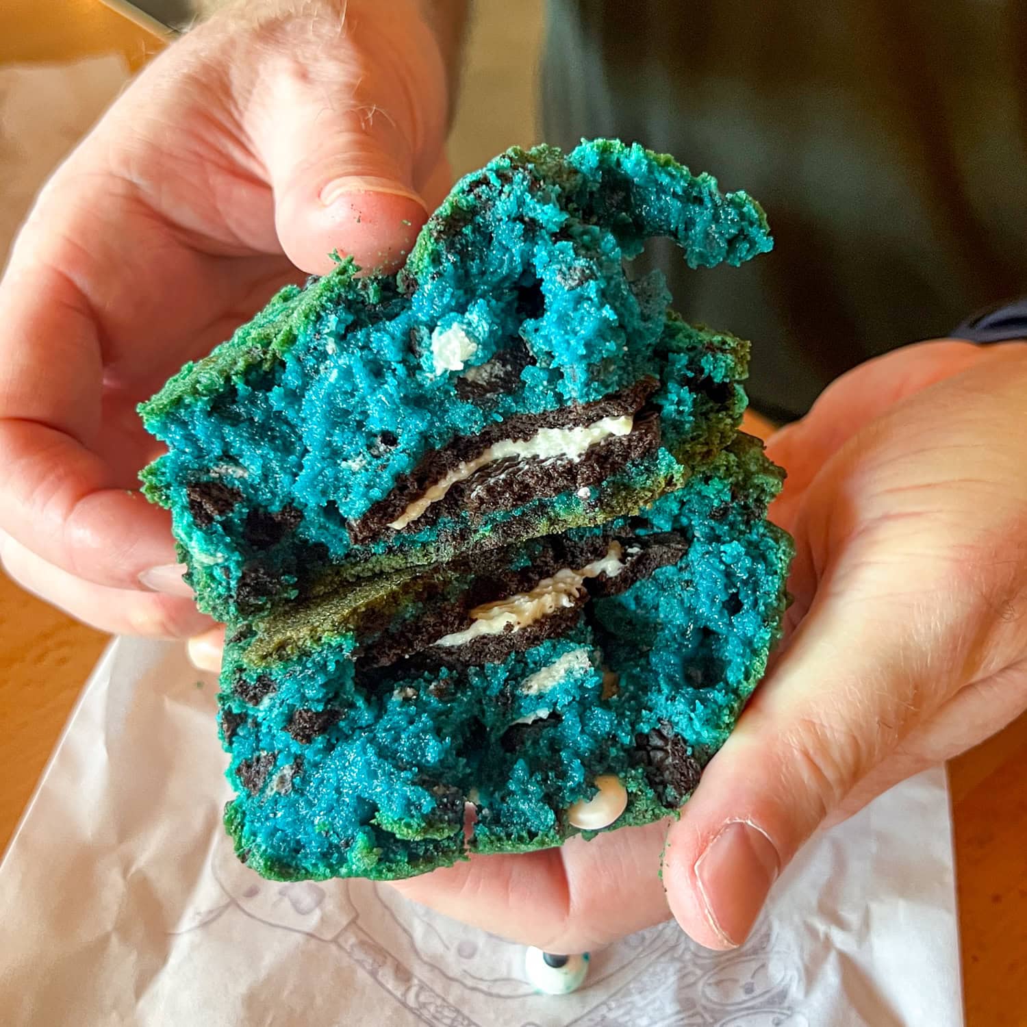 The Oreo cookies inside the Cookie Meister by Cookie McCakeFace.