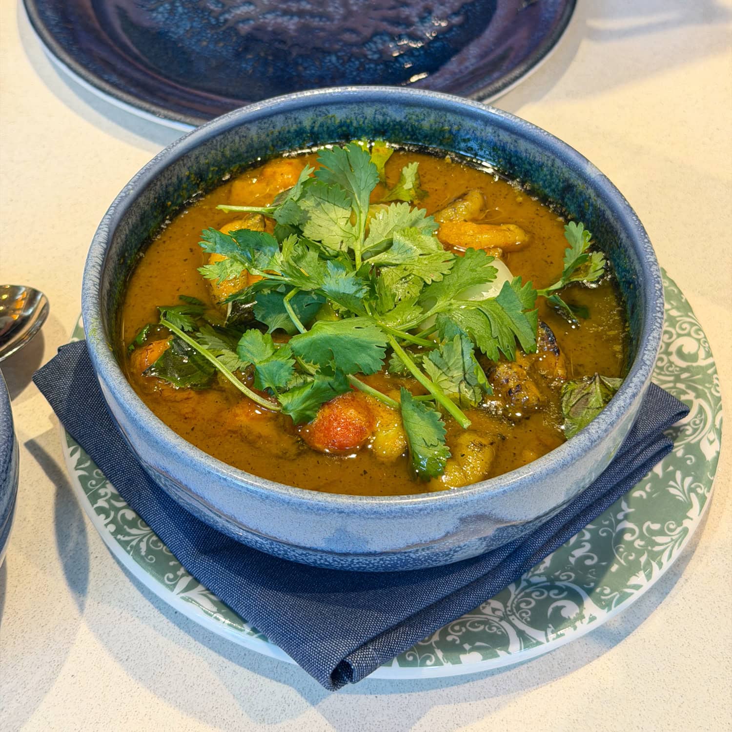 Smoked shrimp curry.