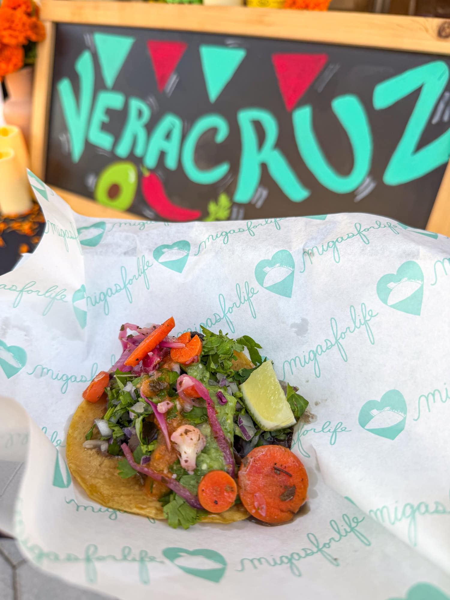 Mushroom carnitas taco.