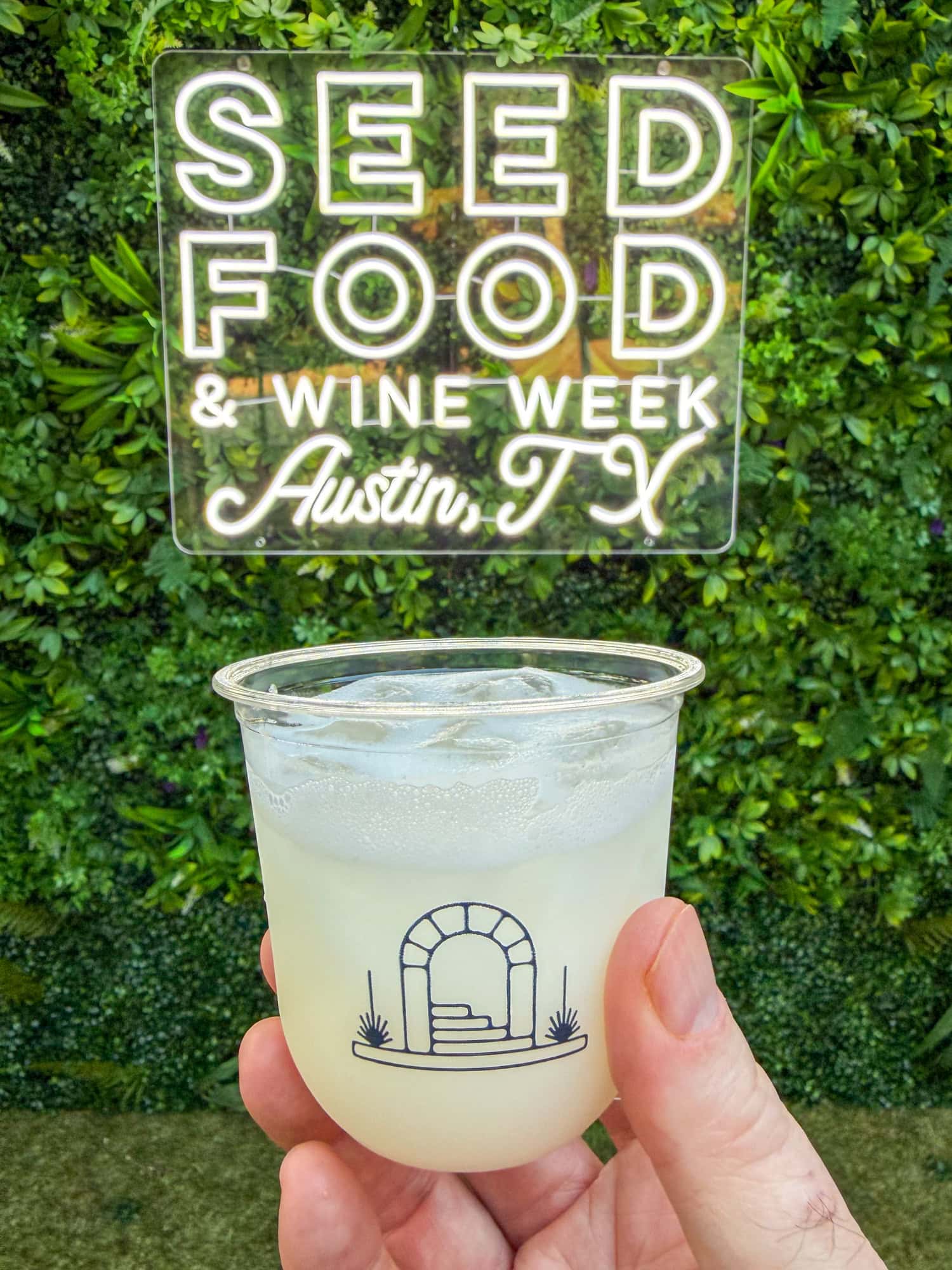 Desert Door Texas Sotol cocktail during SEED Food and Wine Week in Austin.