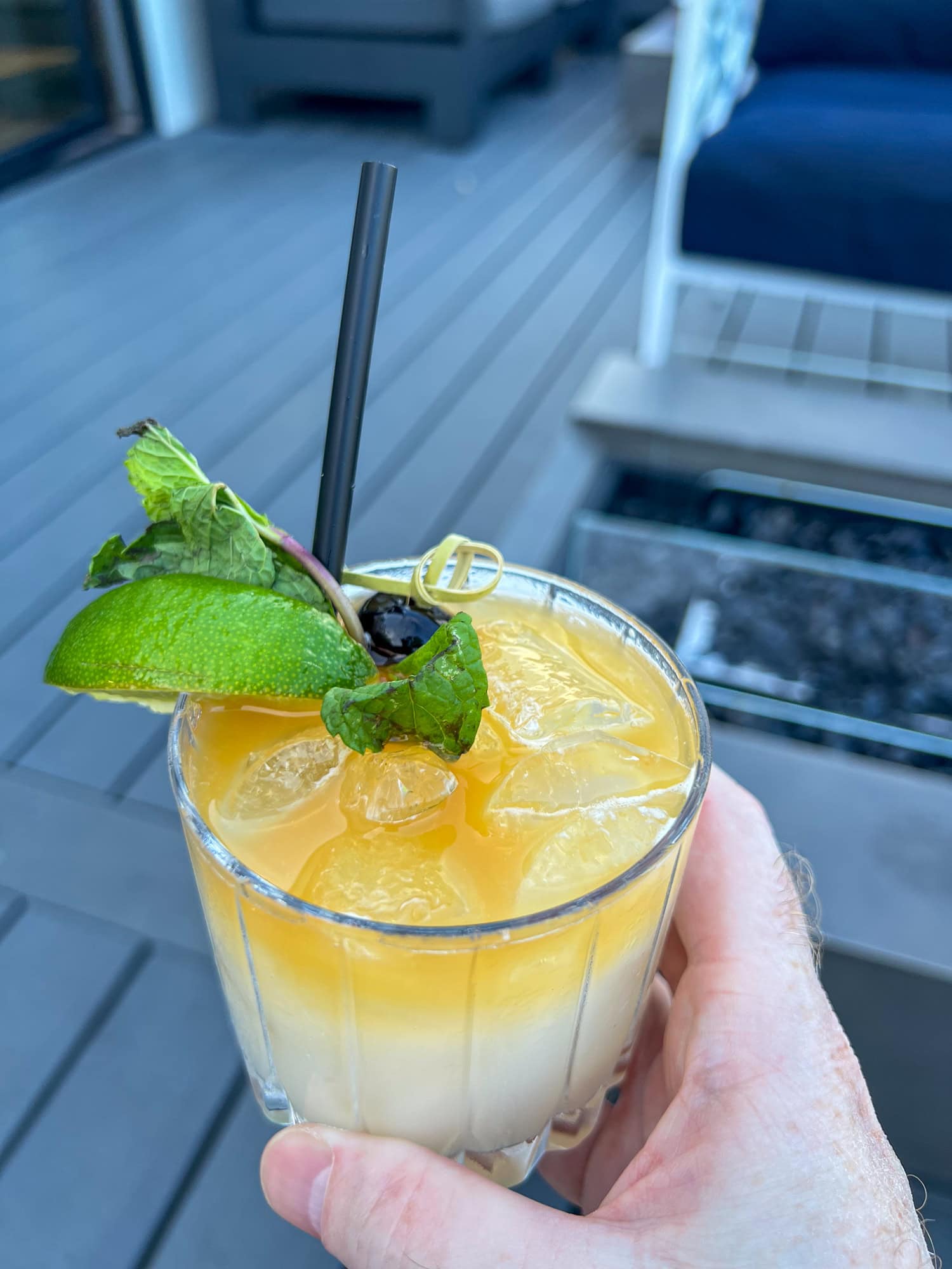 Blood orange Mai Tai at the Tremont House Hotel.