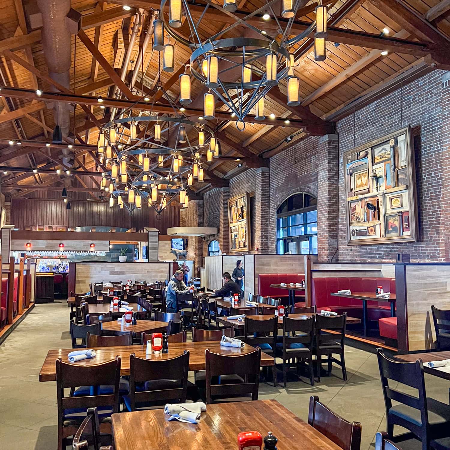 The spacious interior at Jack Stack Barbecue's Freight House location.