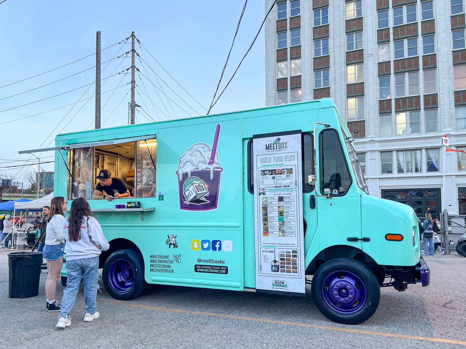 The Melt Box Ice Cream truck in the Kansas City Crossroads Arts District on a First Friday