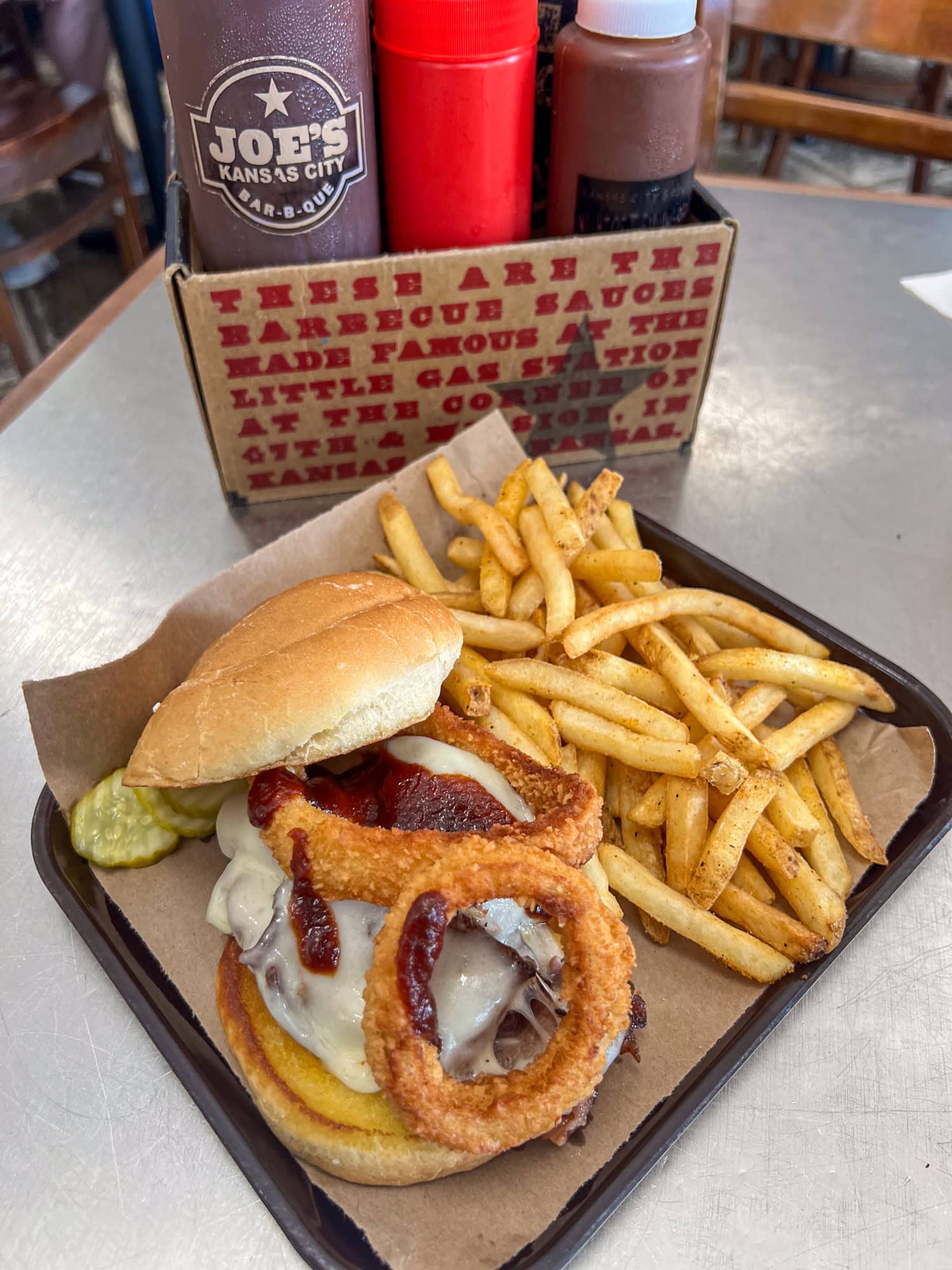 Regular Z-Man brisket sandwich at Joe's.