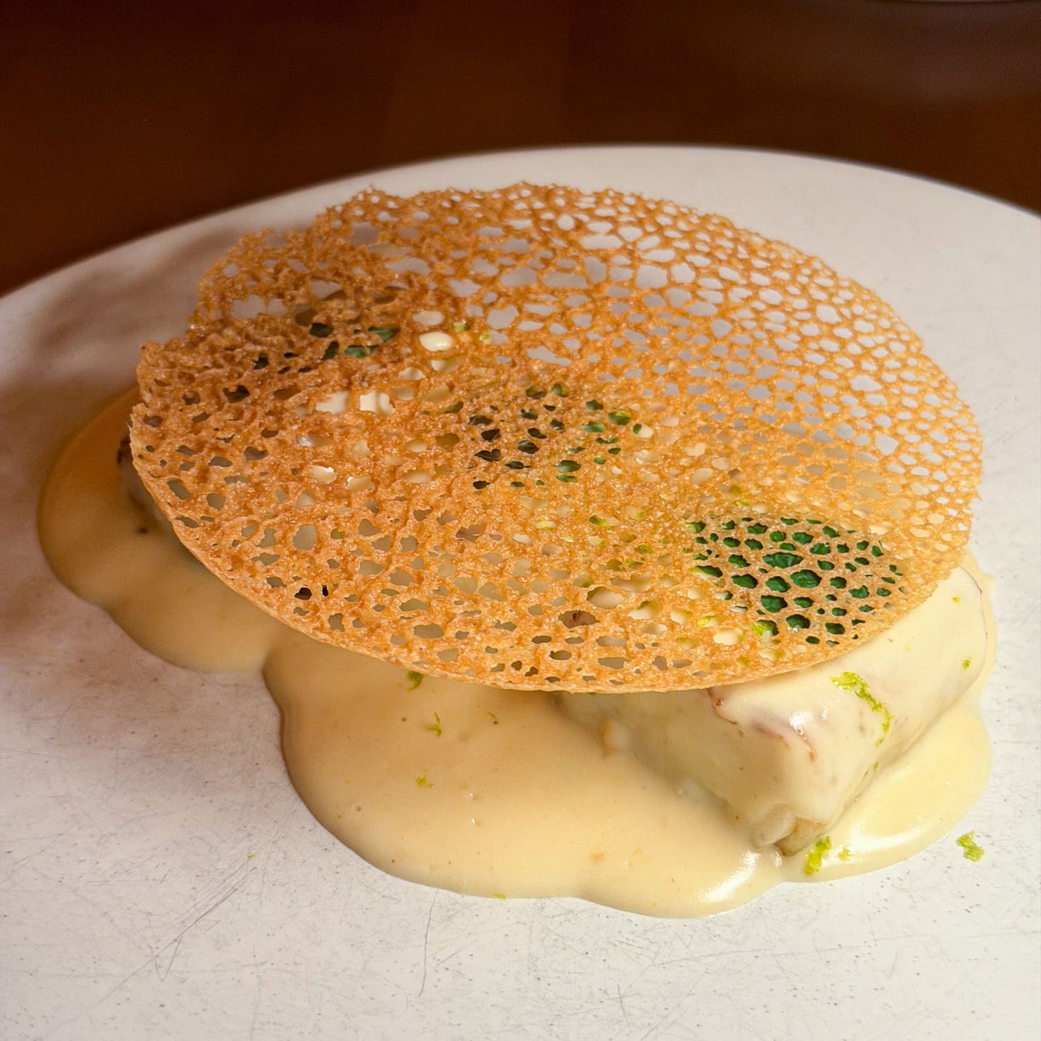 Bánh cuốn (scallop-stuffed crepe) at Bad Idea in Nashville.