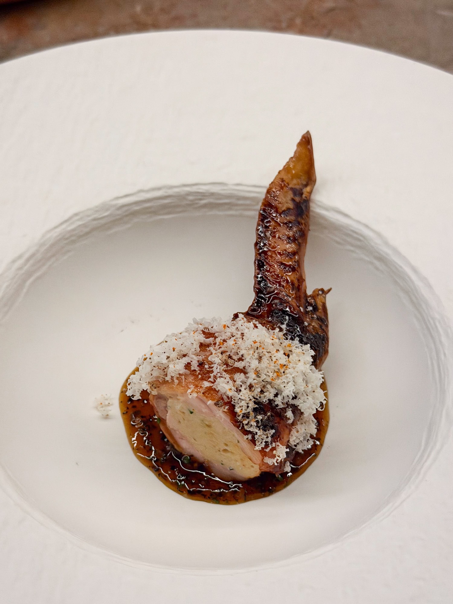 Chicken wing with Bagnoli truffle.