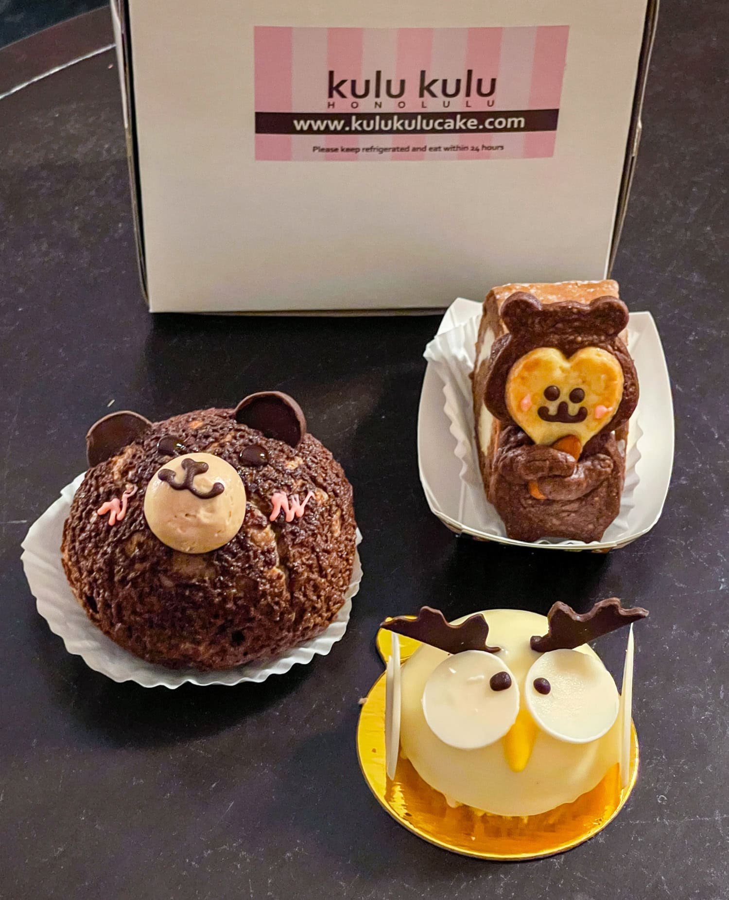 Assorted Japanese-style pastries from Kulu Kulu in Honolulu, Oahu.