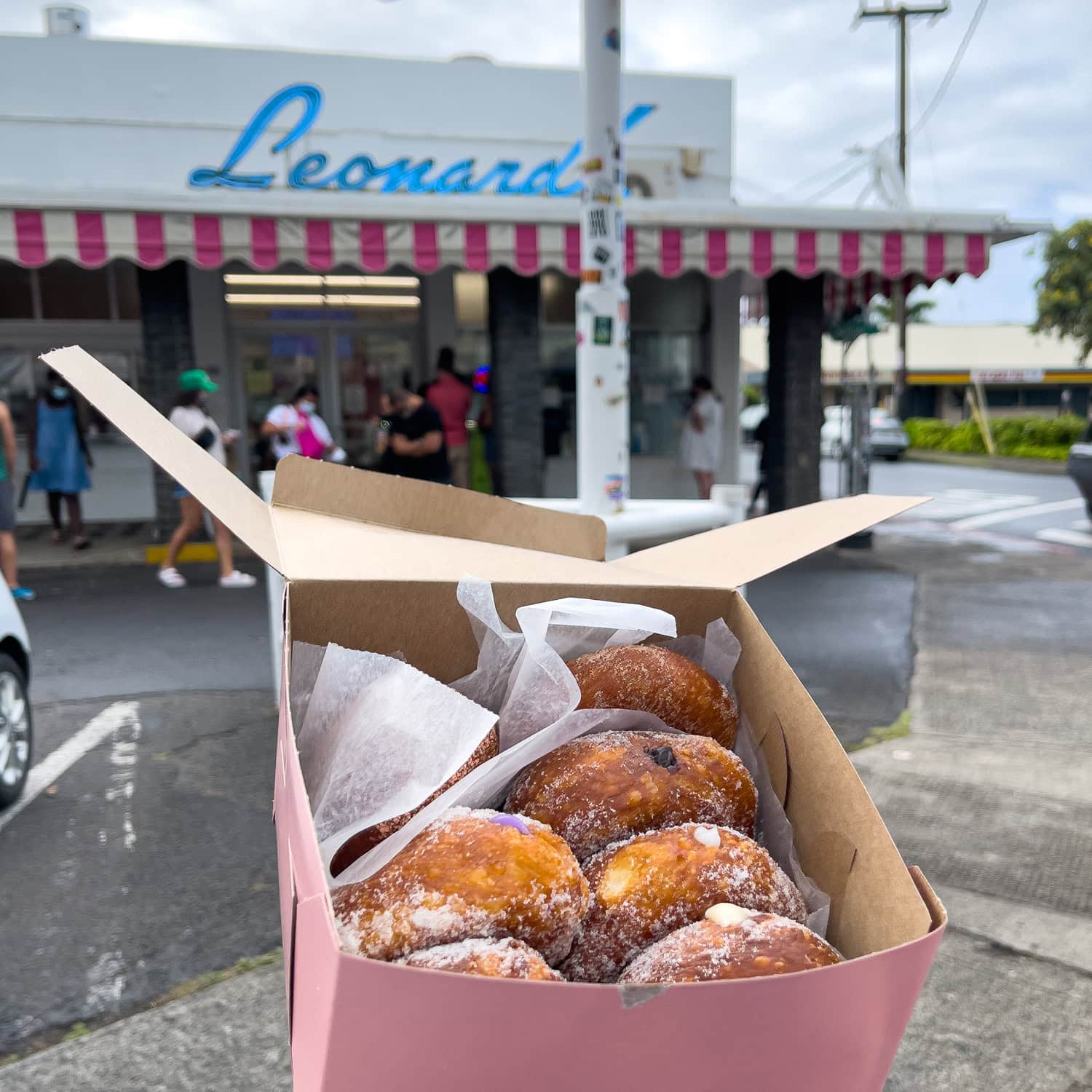 Malasadas at Leonard's Bakery.