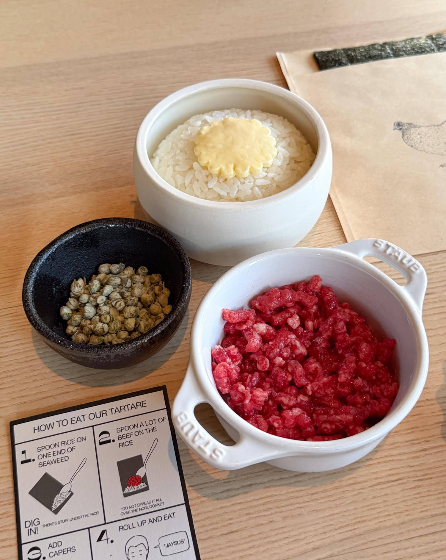 Beef tartare at Locust, a Nashville restaurant that received a Michelin Star.