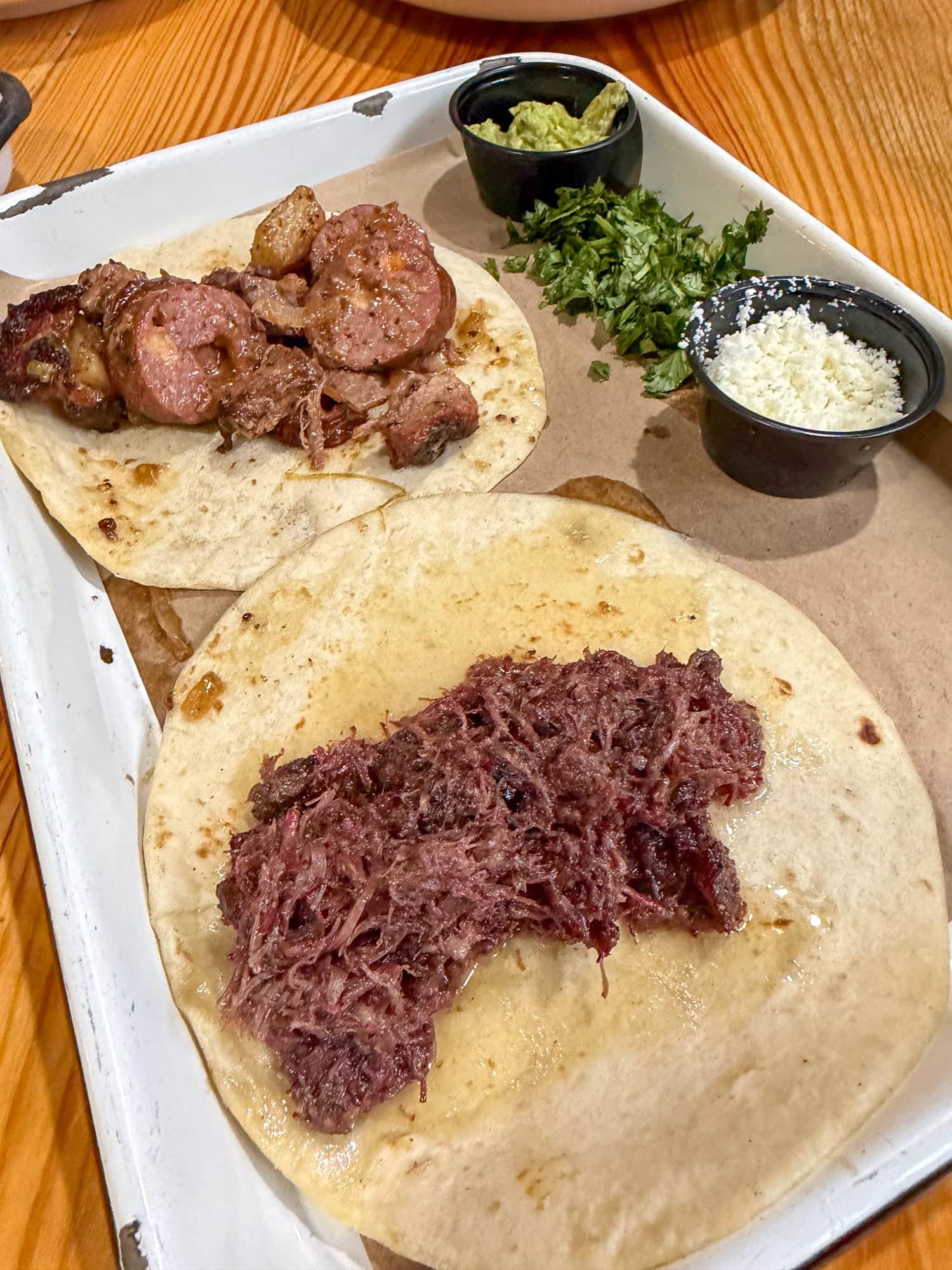 Barbacoa and Cactus Jack tacos for breakfast at Burnt Bean Co.