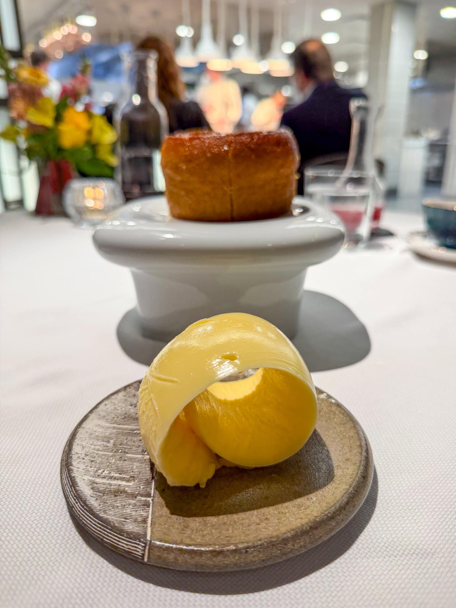 Cornbread and a curl of French butter.